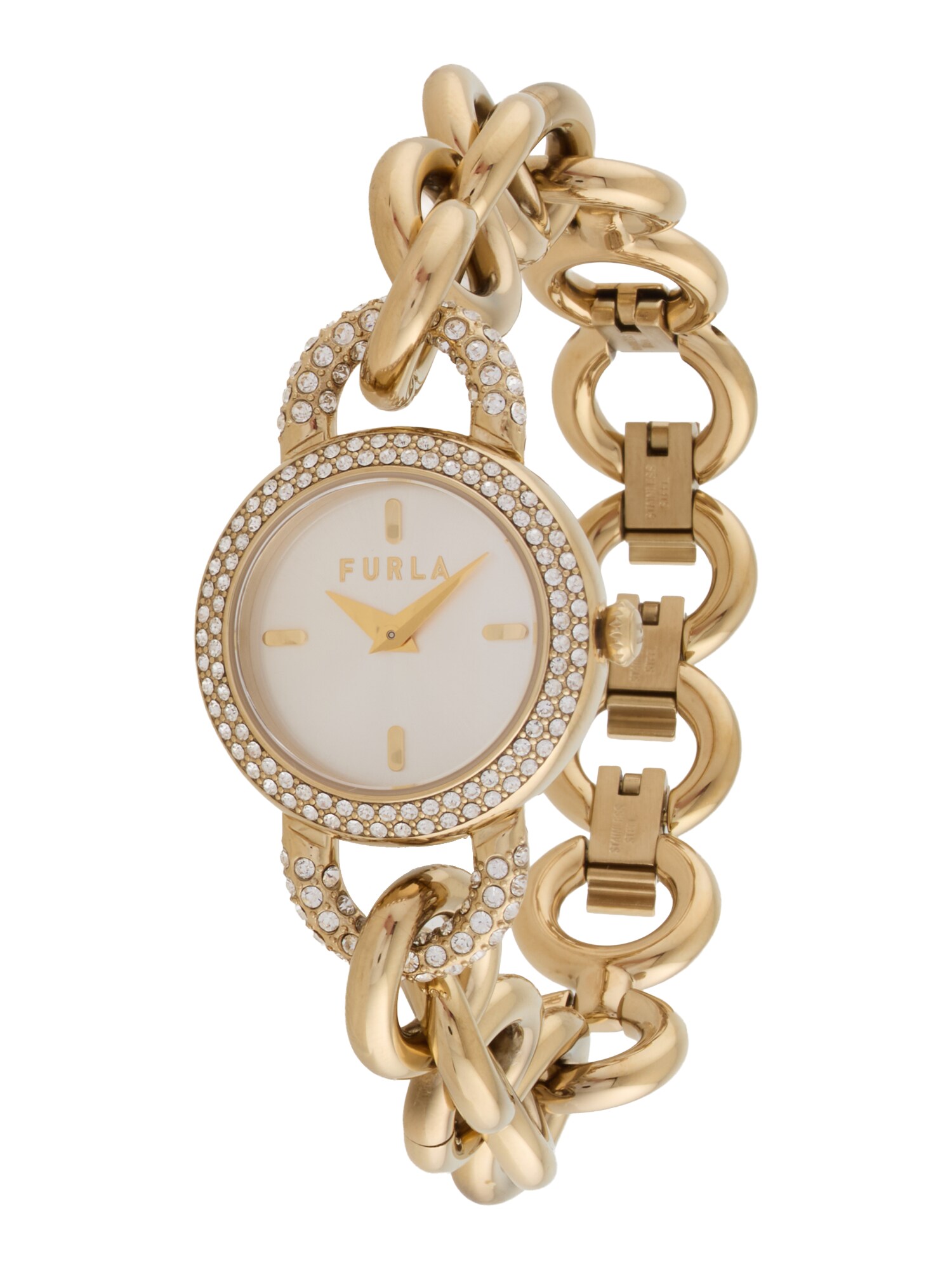 FURLA Ceas analogic 'Meridiana'  auriu / alb
