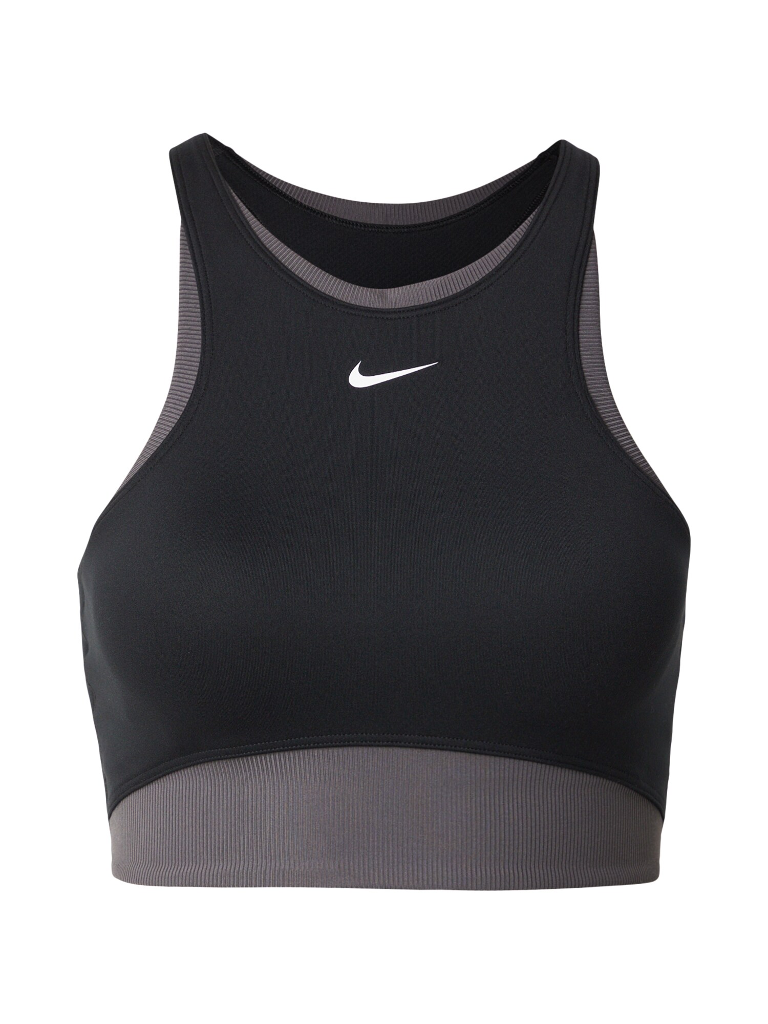 NIKE Športni nederček  temno siva / črna / bela