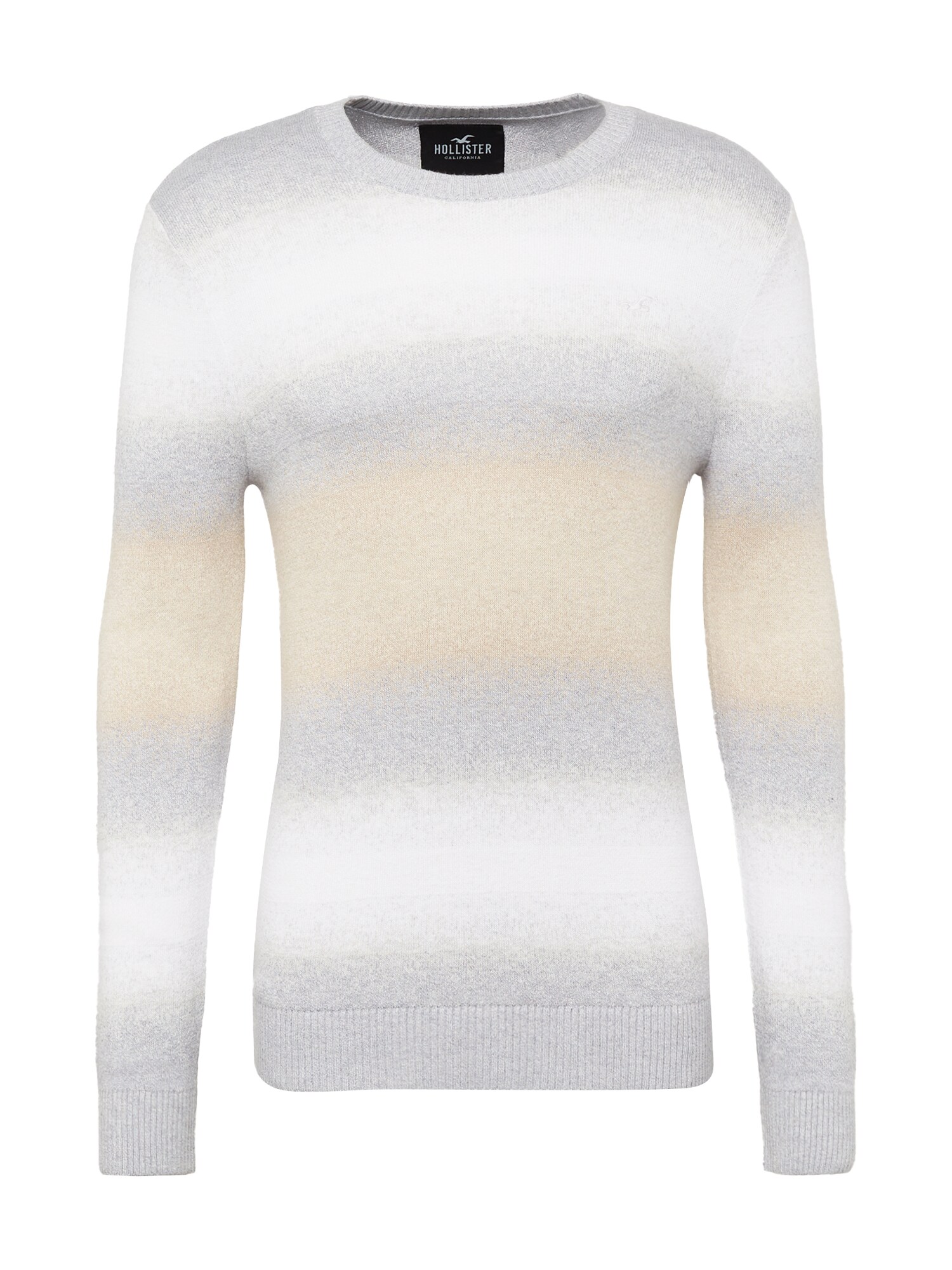 HOLLISTER Пуловер  сиво / бяло