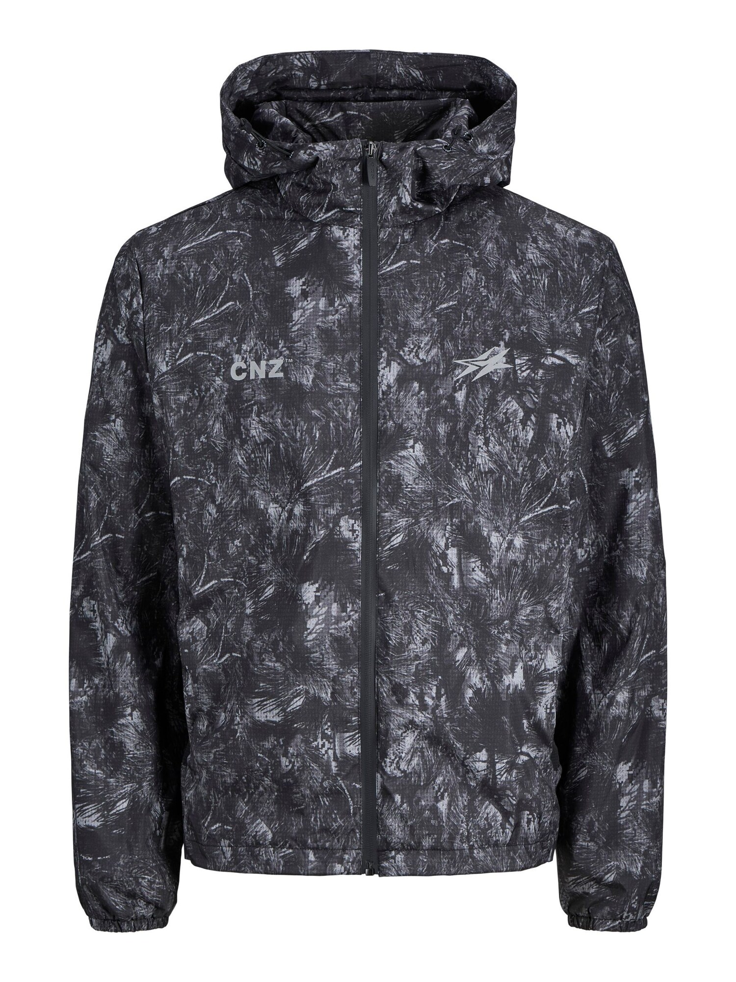 JACK &amp; JONES Chaqueta de entretiempo 'CNZ'  gris / negro