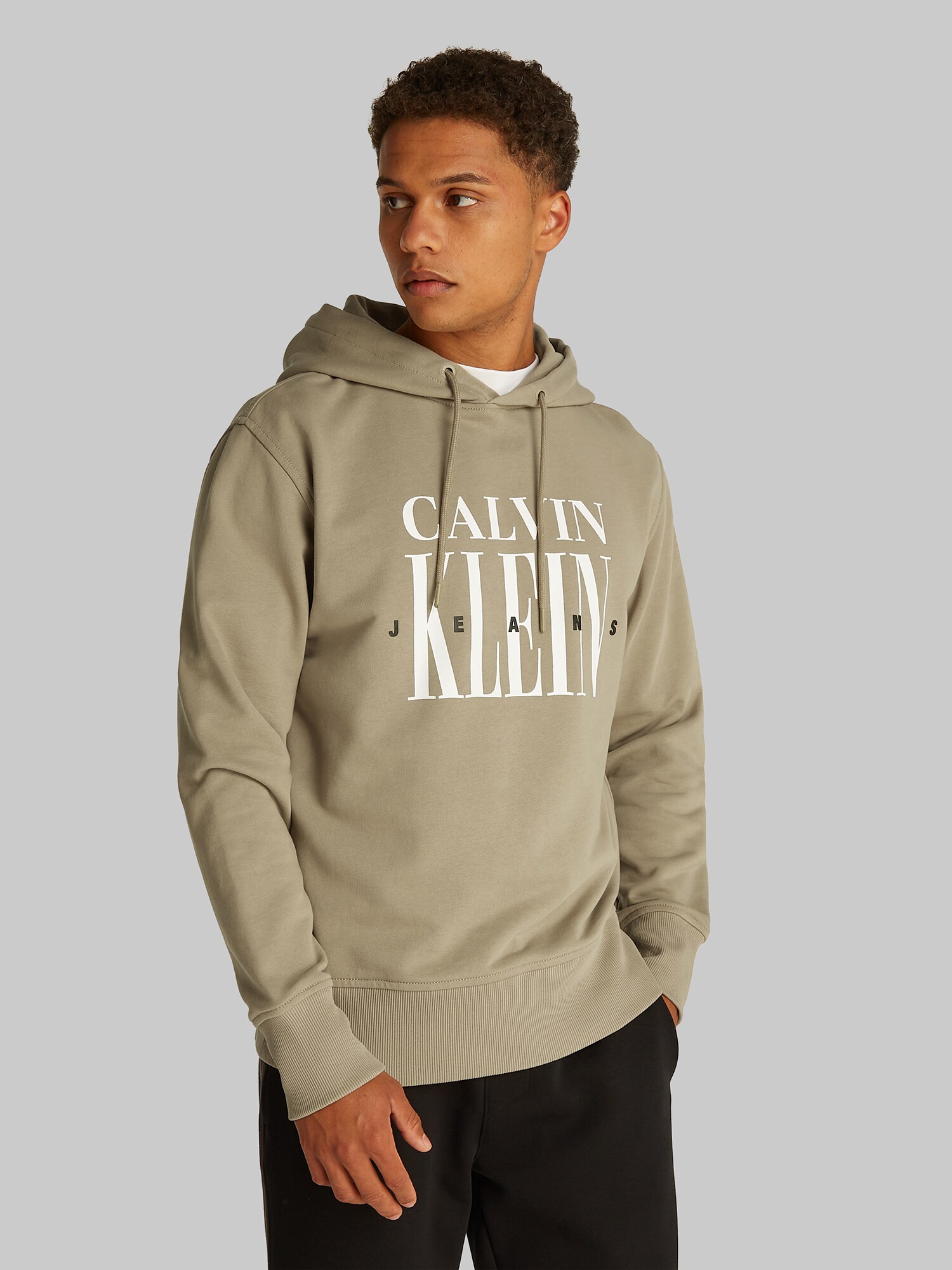 Calvin Klein Jeans Tréning póló  cappuccinobarna / fekete / fehér termék 2. képe