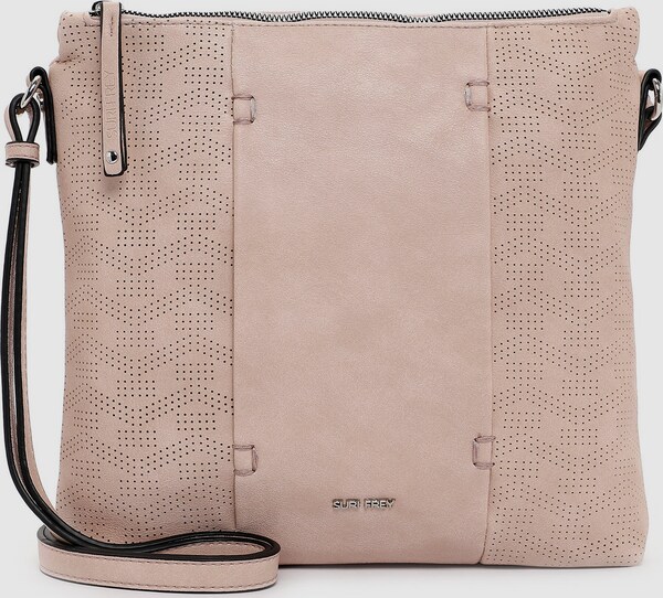 Eine Handtasche zeigt die Persönlichkeit einer Frau. Ob hundertpro geordnet oder leicht chaotisch - man muss sie einfach lieben! Mit Sally - der angesagten Umhängetasche in Lasercut-Optik mit Anhänger - ist die liebste neue Wegbegleiterin immer dabei. Ob für Büro, Schule oder in der Freizeit - mit der Umhängetasche Sally lässt sich einfach jedes Abenteuer bestreiten. Gefertigt aus Feinsynthetik ist das Modell, das sich mit einem Magnetdruckknopf verschließen lässt. Durch das Material ist es schön leicht und angenehm im Griff. Ein optisches Highlight ist die Umhängetasche mit Lasercut-Optik und dem Mustermix-Design. Persönlichkeit zeigen - mit SURI FREY. SURI FREY kennt die Wünsche ihrer Bewunderer genau und sie weiß, was sie alle verbindet - Lebensfreude und Freundschaft. Und genau das spiegeln die Modelle des angesagten Modelabels wider. Für alle, die es gerne weich mögen - Sally ist aus einem angenehm anschmiegsamen Material. Ein Anhänger schmückt optisch und hebt den einzigartigen Look dieses neuen Favorites hervor. Mit einem komfortablen Umhängeriemen wird der neue Lieblingsbegleiter ganz locker als Umhängetasche getragen. Mit der mittelgroßen Umhängetasche lassen sich Haustürschlüssel, Portemonnaie, Handy und Co. problemlos transportieren.