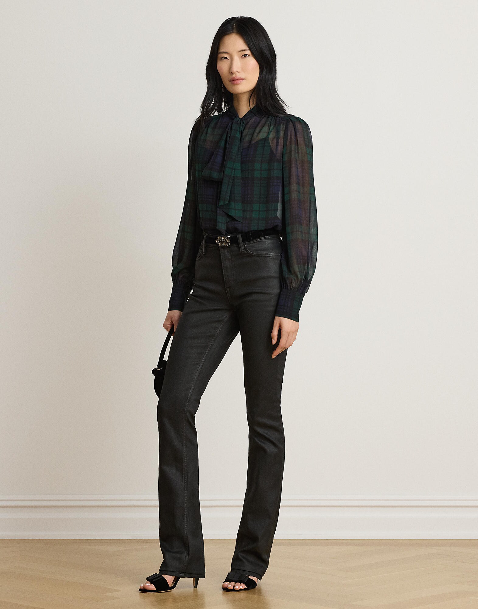 Lauren Ralph Lauren Blusa  añil / esmeralda / negro – imagen 4