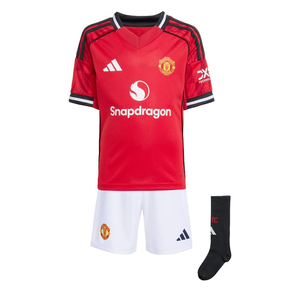 ADIDAS PERFORMANCE Trainingsanzug 'Manchester United 25/26 Home Mini Kit' Jungen Größe 110 gelb / rot / schwarz / weiß