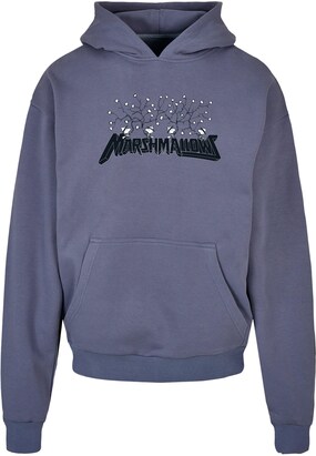 Merchcode Sweatshirt ‘Peanuts – Marshmallows’ Navy / Duifblauw / Wit