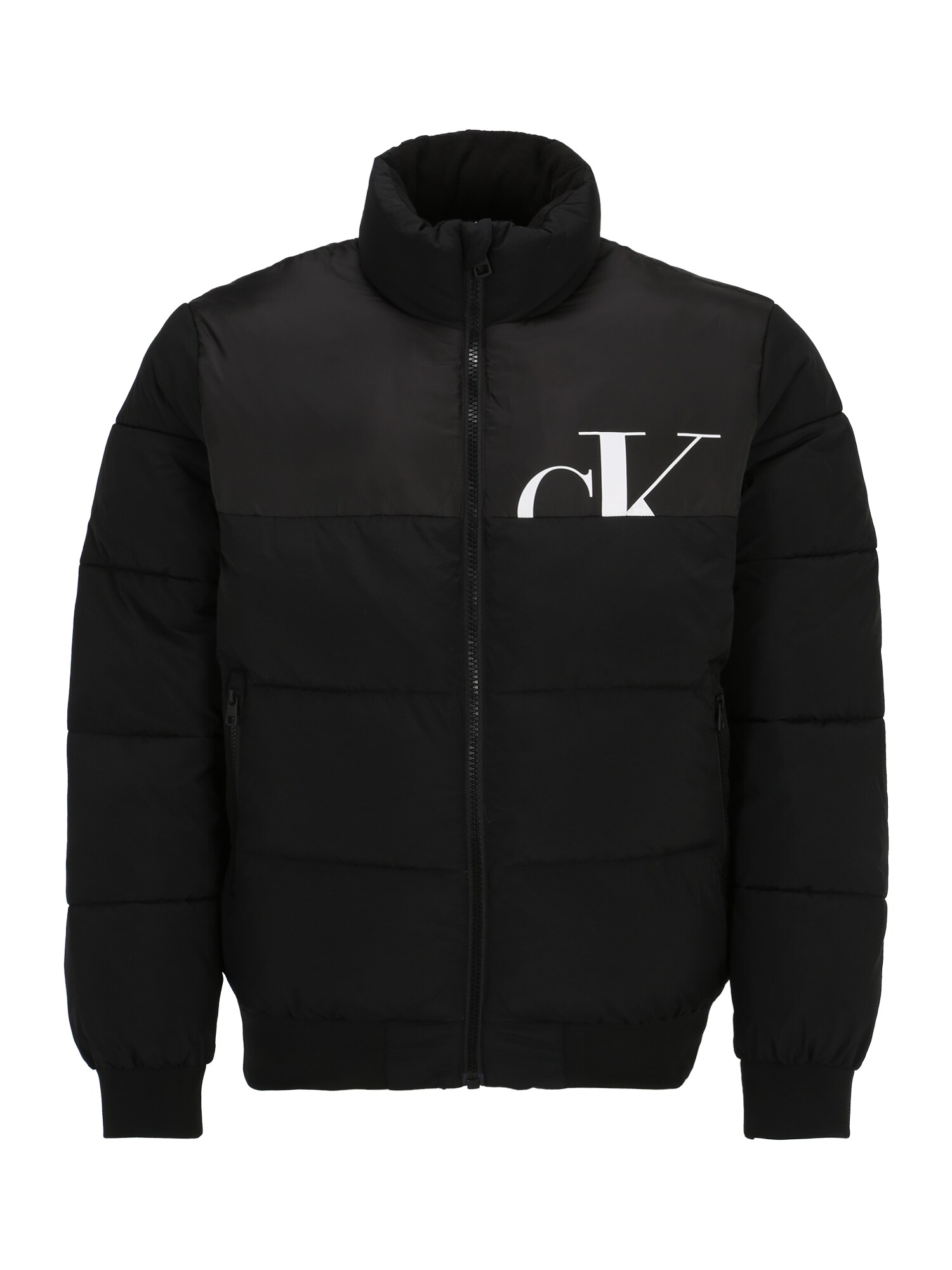 Calvin Klein Big & Tall Casaco meia-estação  preto / branco