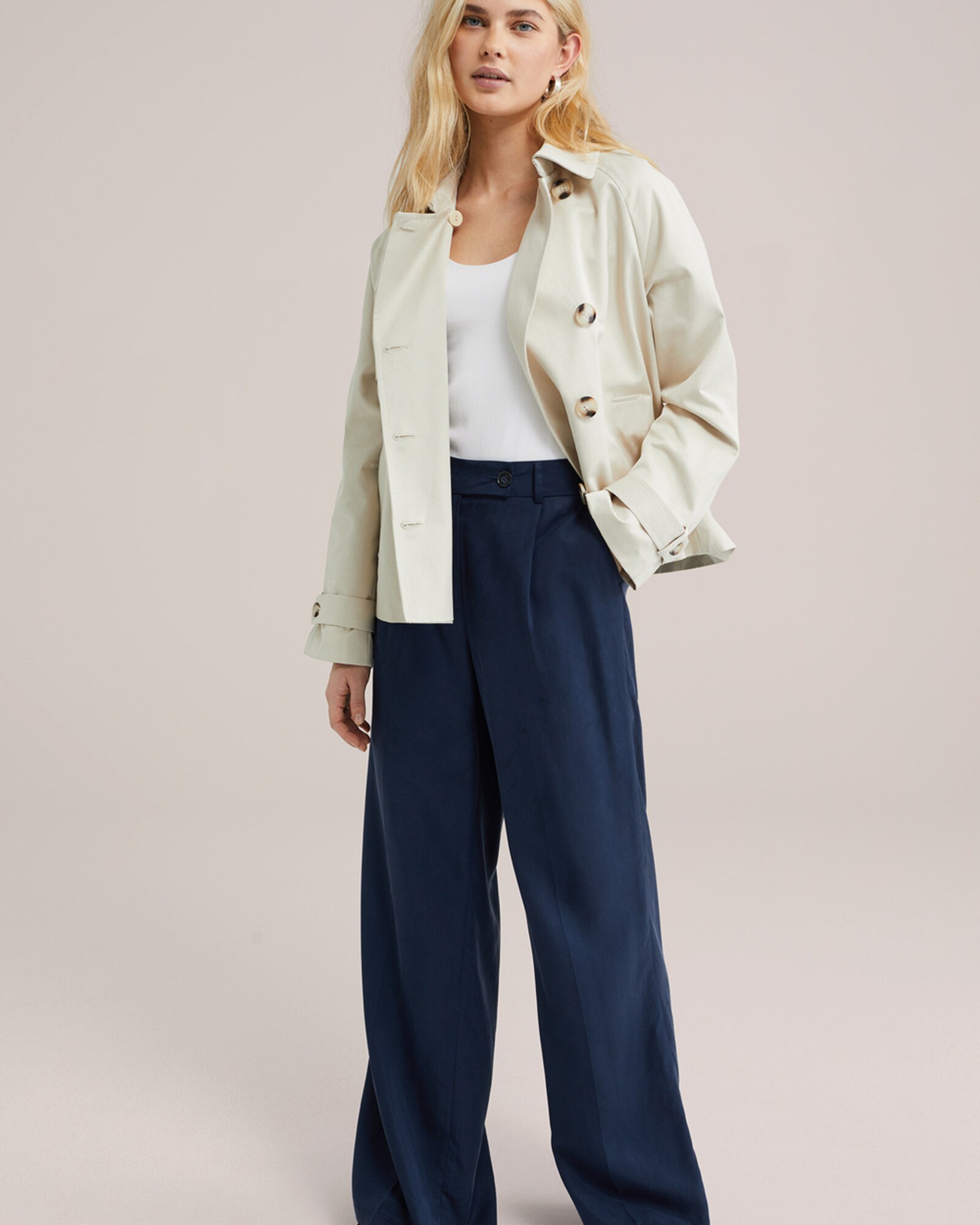 WE Fashion Átmeneti kabátok  elefántcsont termék 2. képe