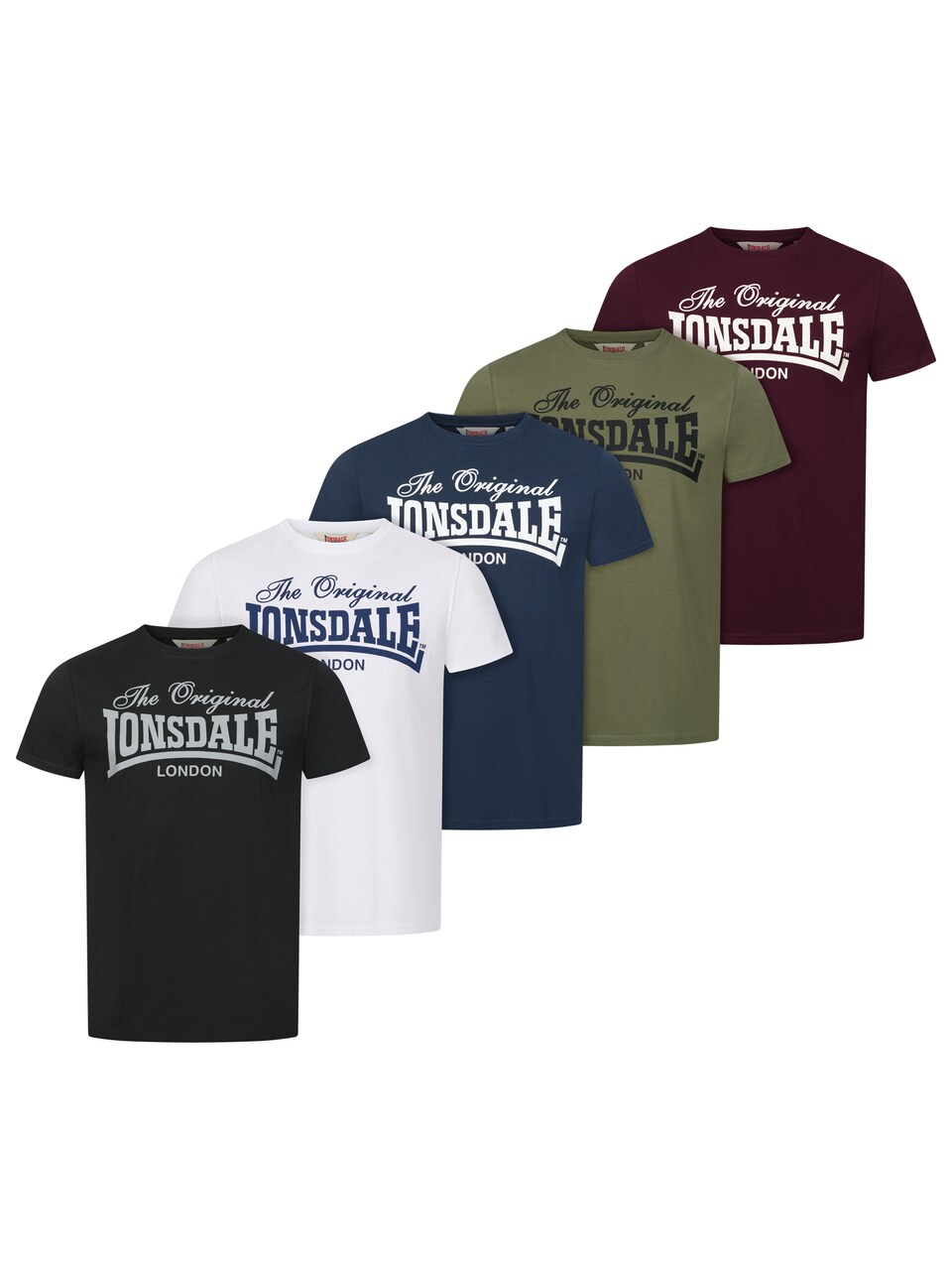 T-shirt 'Fittonhill' marinblå / oliv / burgunder / svart
