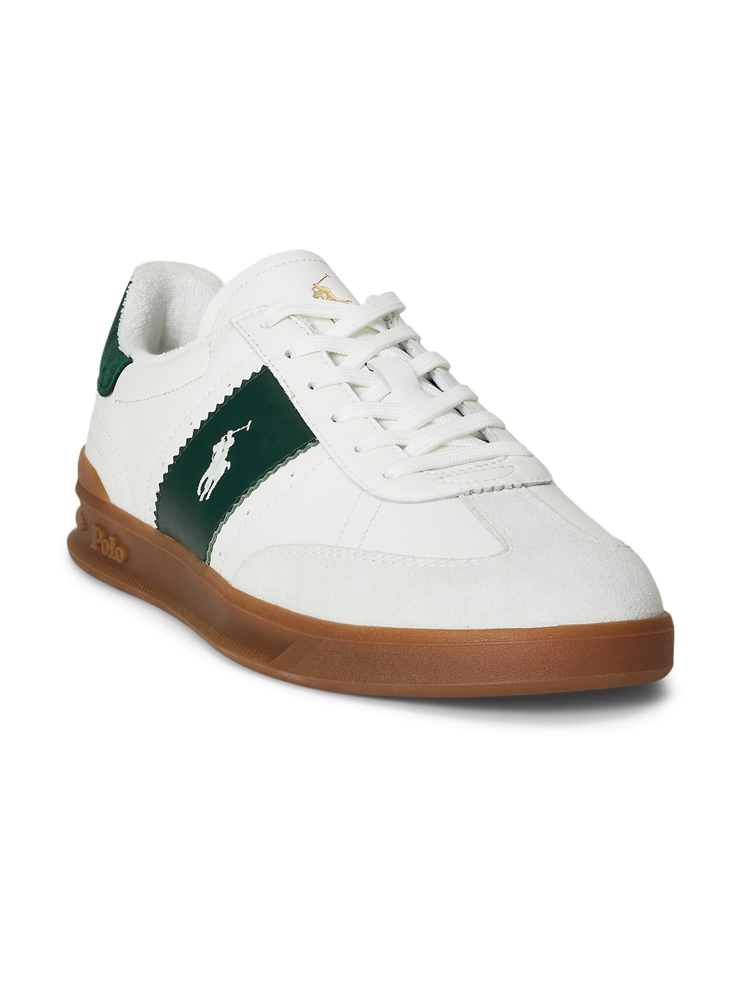 Polo Ralph Lauren Sneaker low HRT AERA  auriu / gri deschis / verde închis / alb