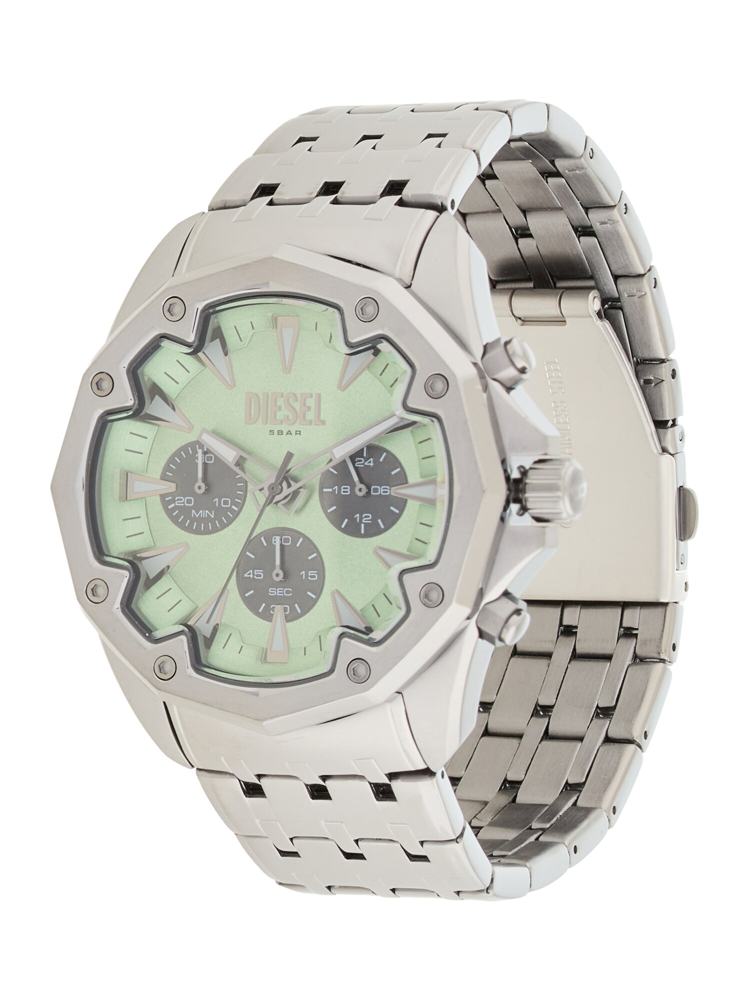 DIESEL Ceas analogic 'STINGER'  gri / verde