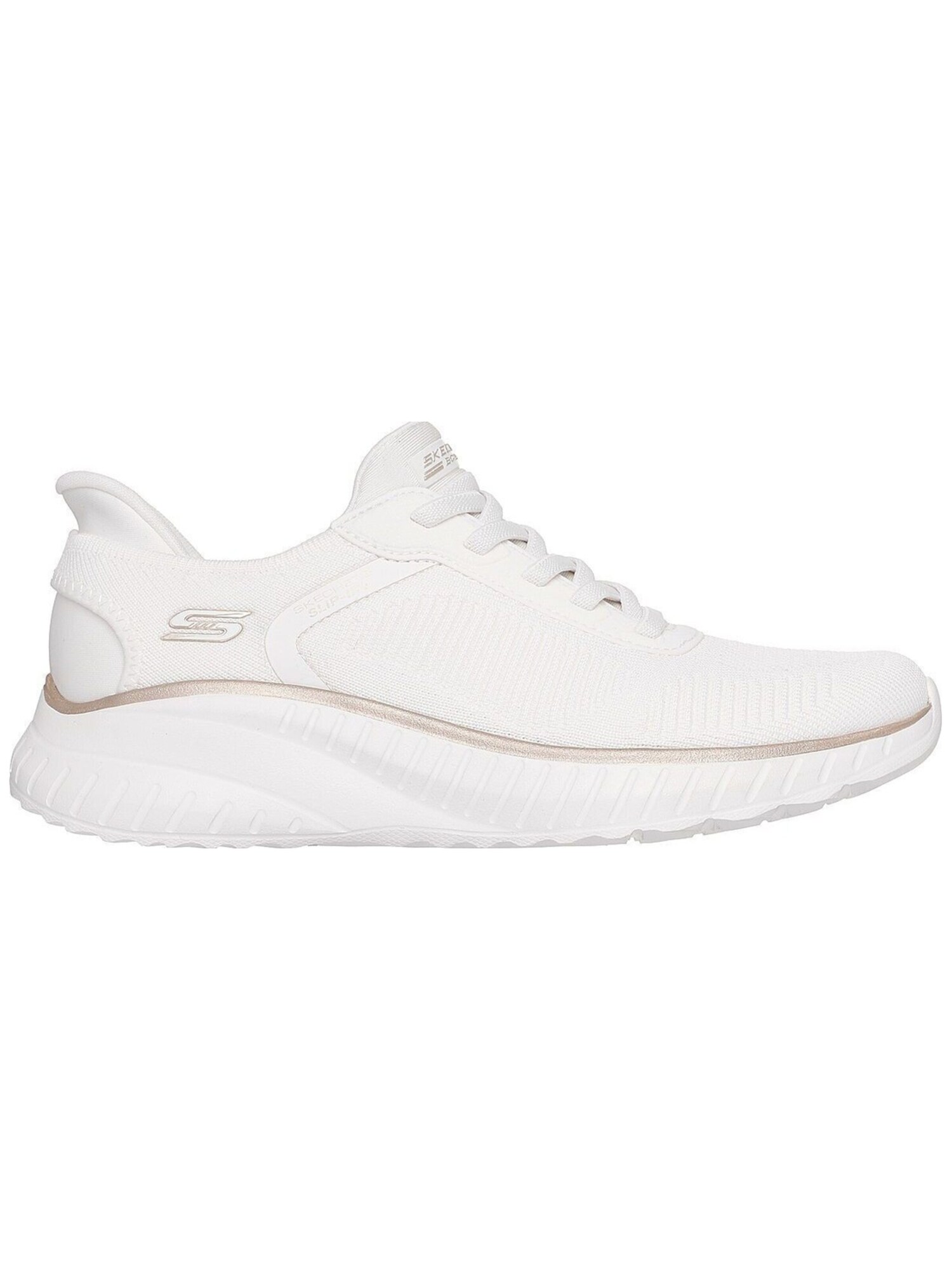 Zapatillas Skechers Bobs Squad Chaos Slip-ins 117497-WTGD Blanco-oro – imagen 3