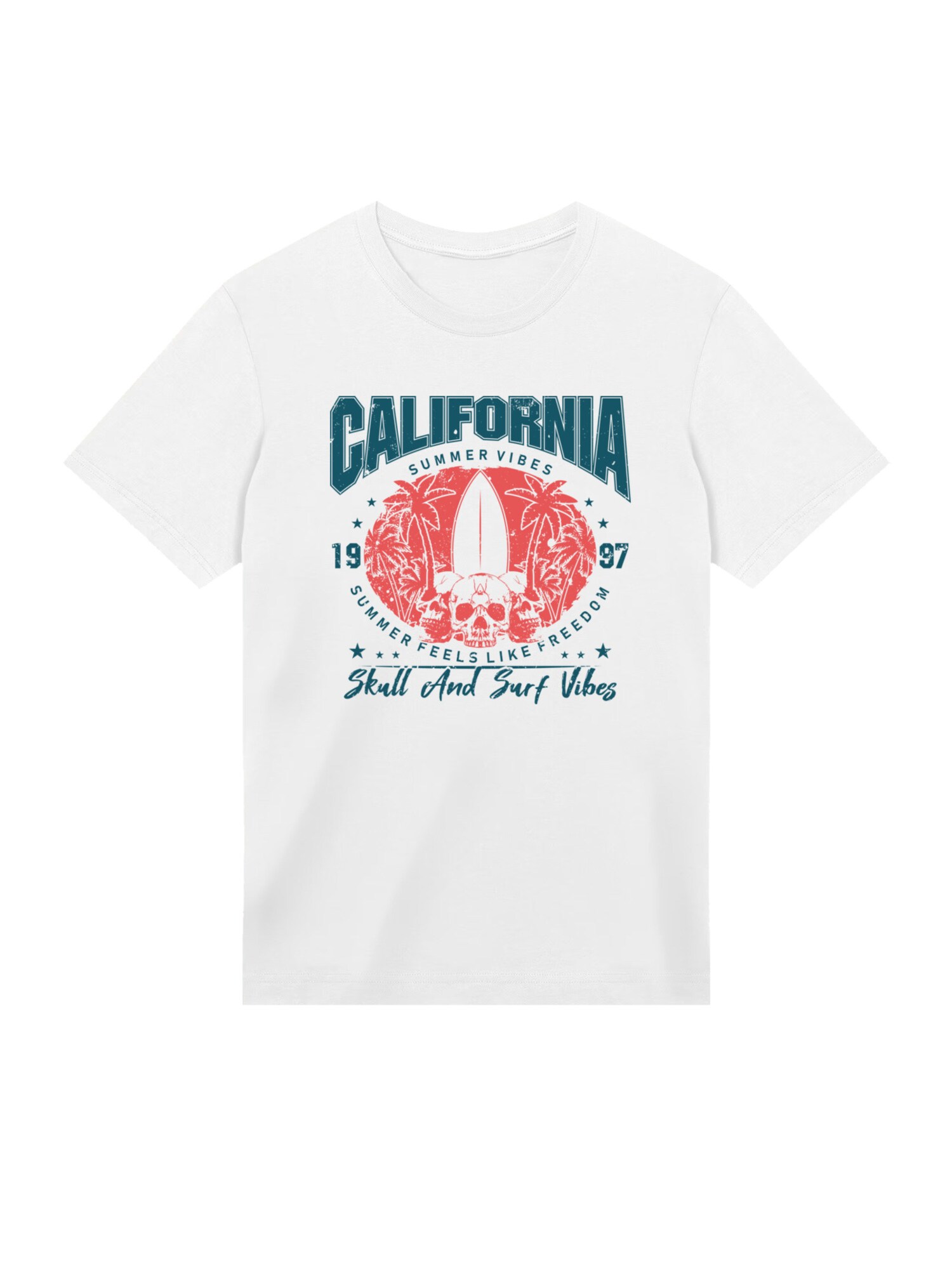 Thumbnail - T-Shirt 'California Skull Summer Vibes'