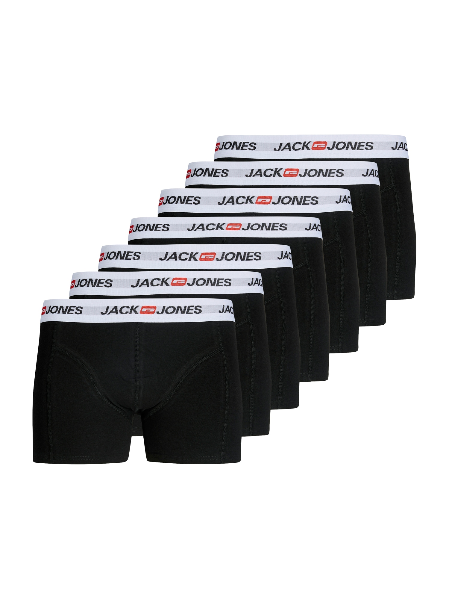 JACK & JONES Boxeri JACCorp Old  gri / roşu închis / negru / alb