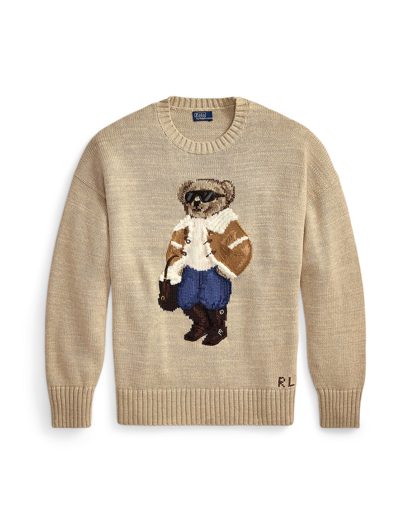 Polo Ralph Lauren Pulover mornarsko plava / smeđa / svijetlosmeđa / crna