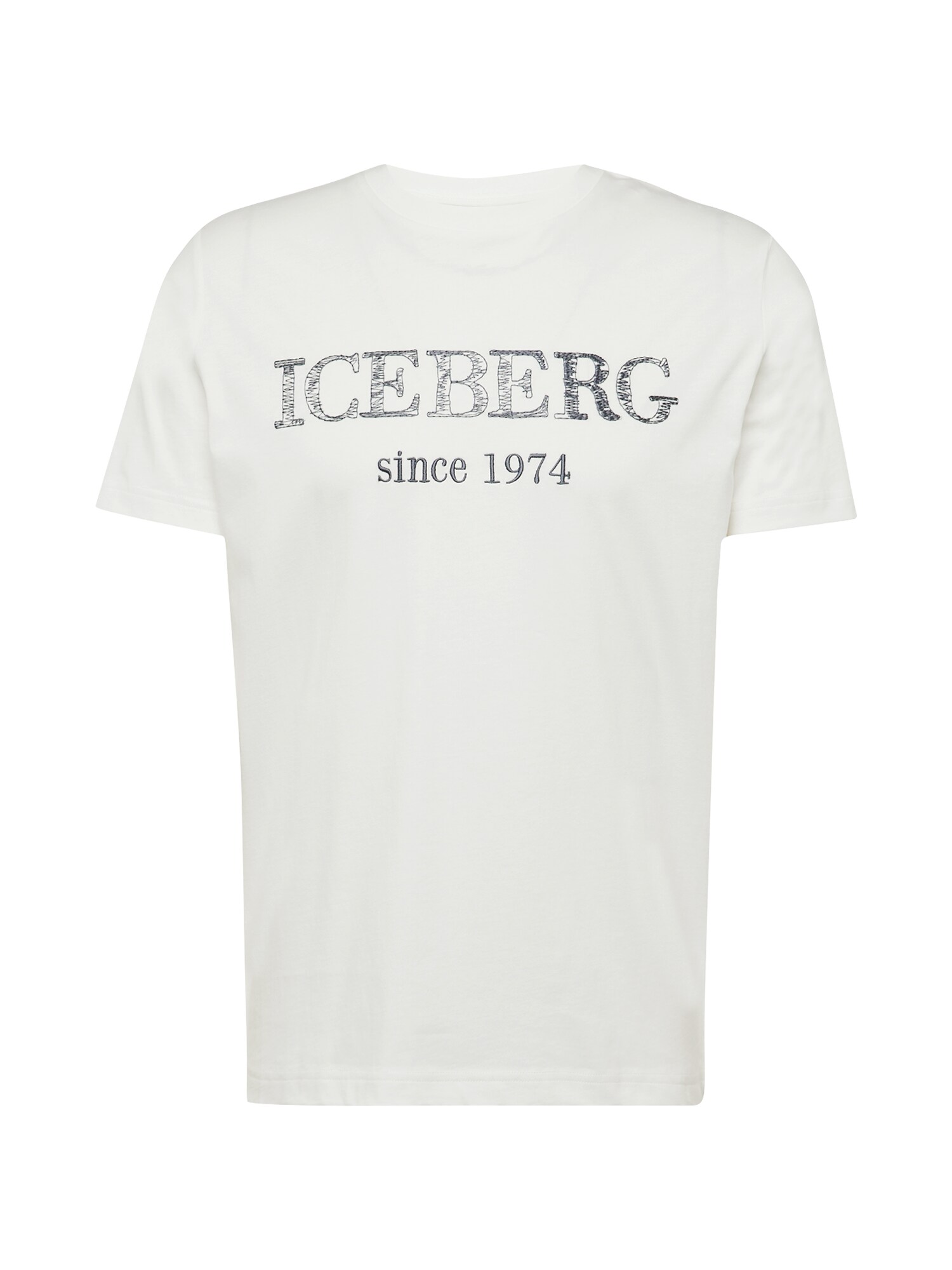 ICEBERG Tričko  tmavosivá / biela