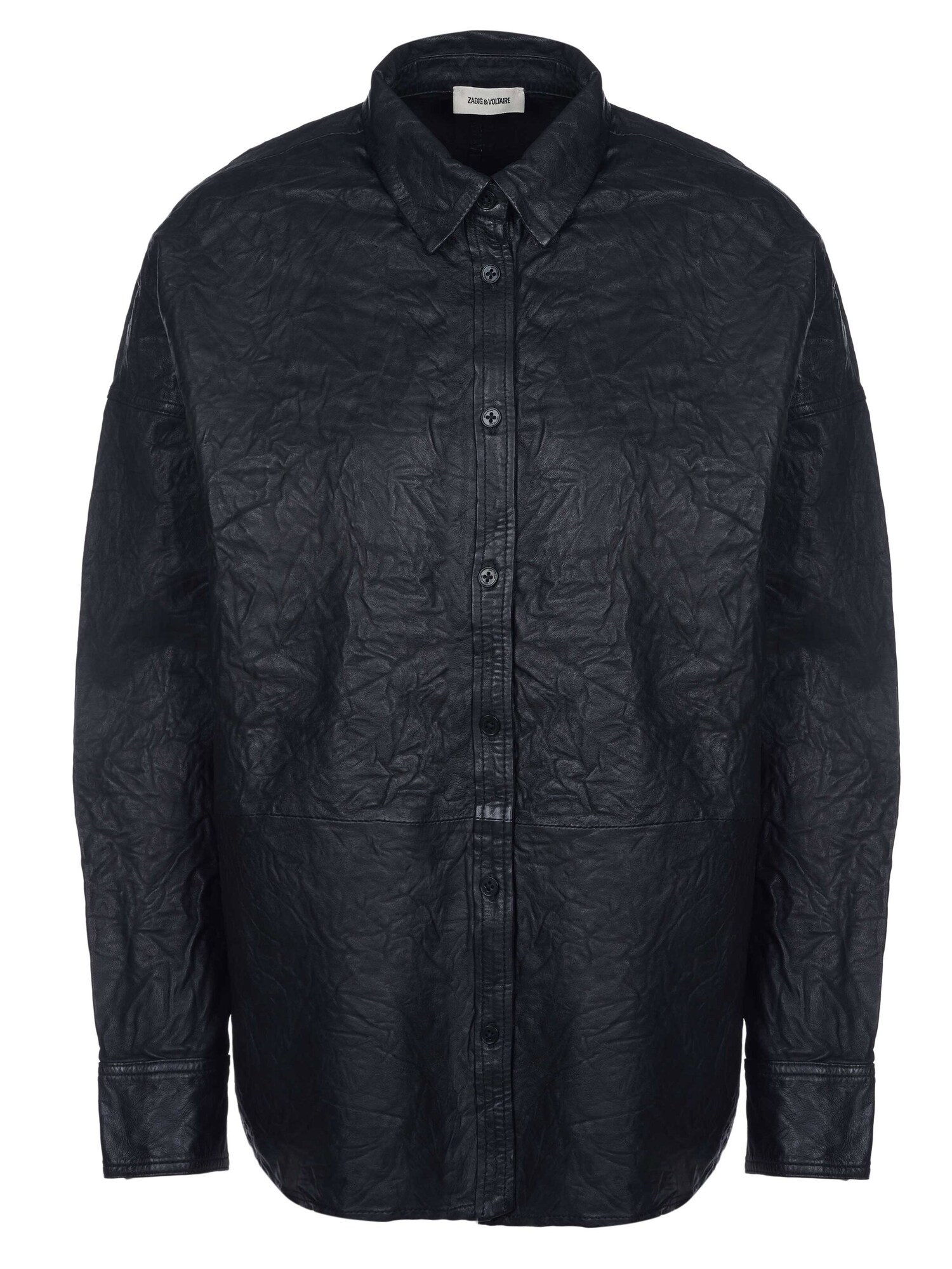Zadig & Voltaire Camicia da donna 'Zadig & Voltaire TAMARA CUIR FROISSE Bluse schwarz' nero