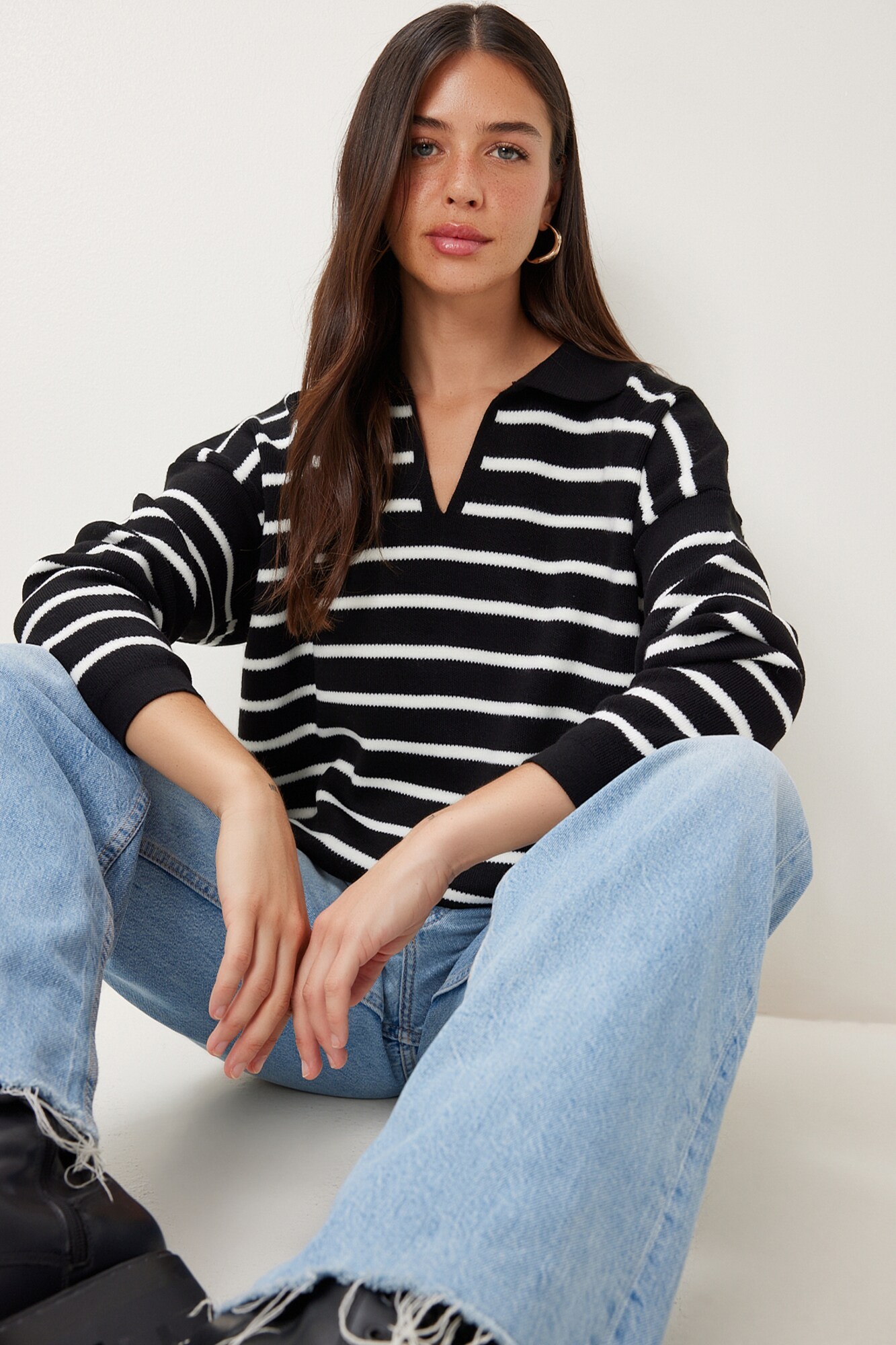 Happiness İstanbul Jersey negro / blanco