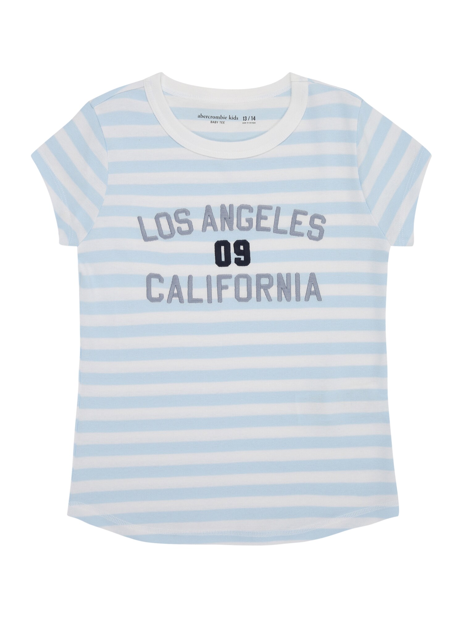 Abercrombie & Fitch Tricou  opal / azuriu / negru / alb