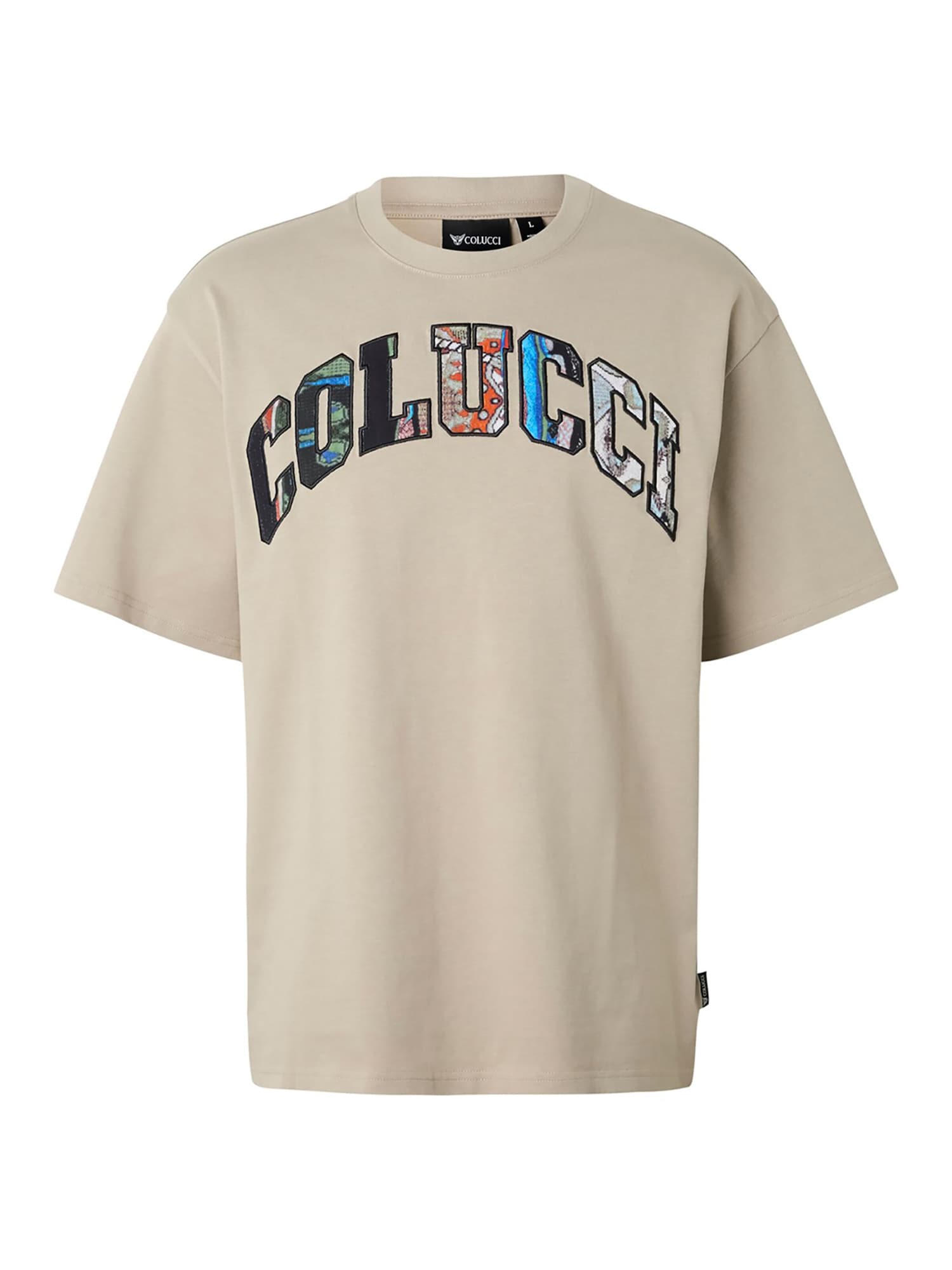 Colucci Camiseta 'College Logo' azul oscuro / greige / negro / blanco