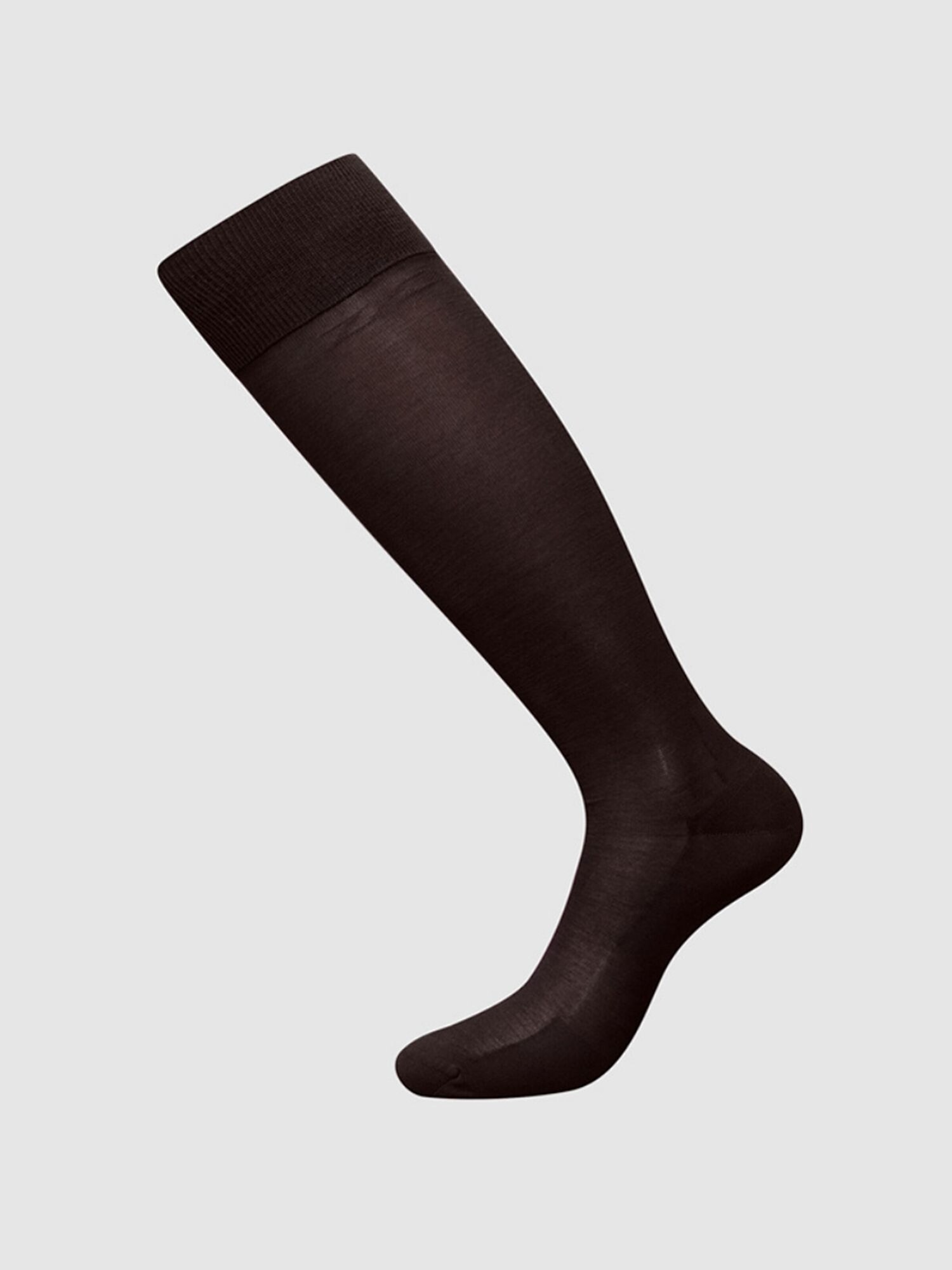 zd ZERO DEFECTS Calcetines hasta la rodilla '100% Mercerized cotton'  marrón