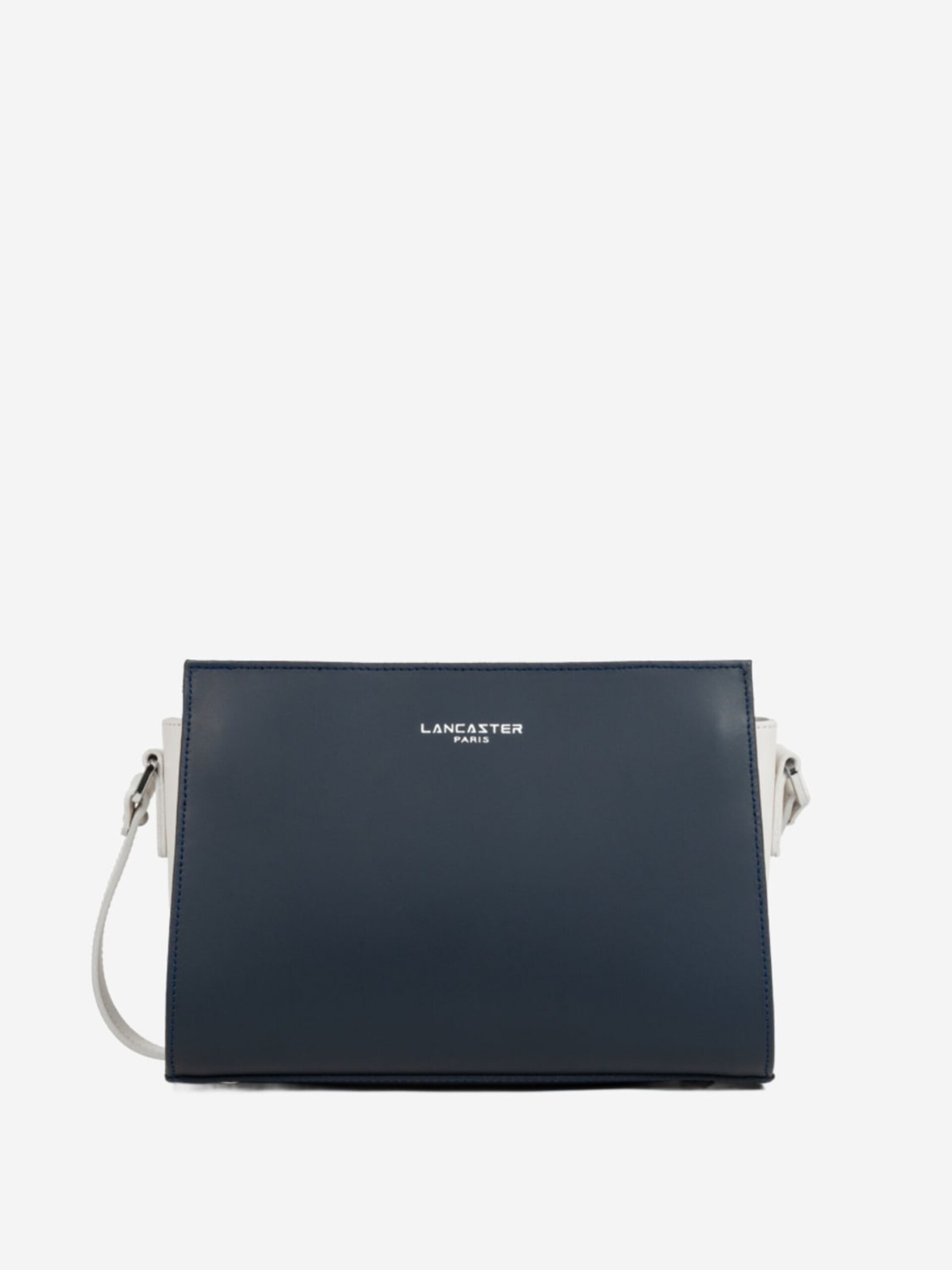 LANCASTER Paris Axelremsväska 'Lancaster Sac trotteur Zippée S Smooth Bleu Foncé Ecru' dam