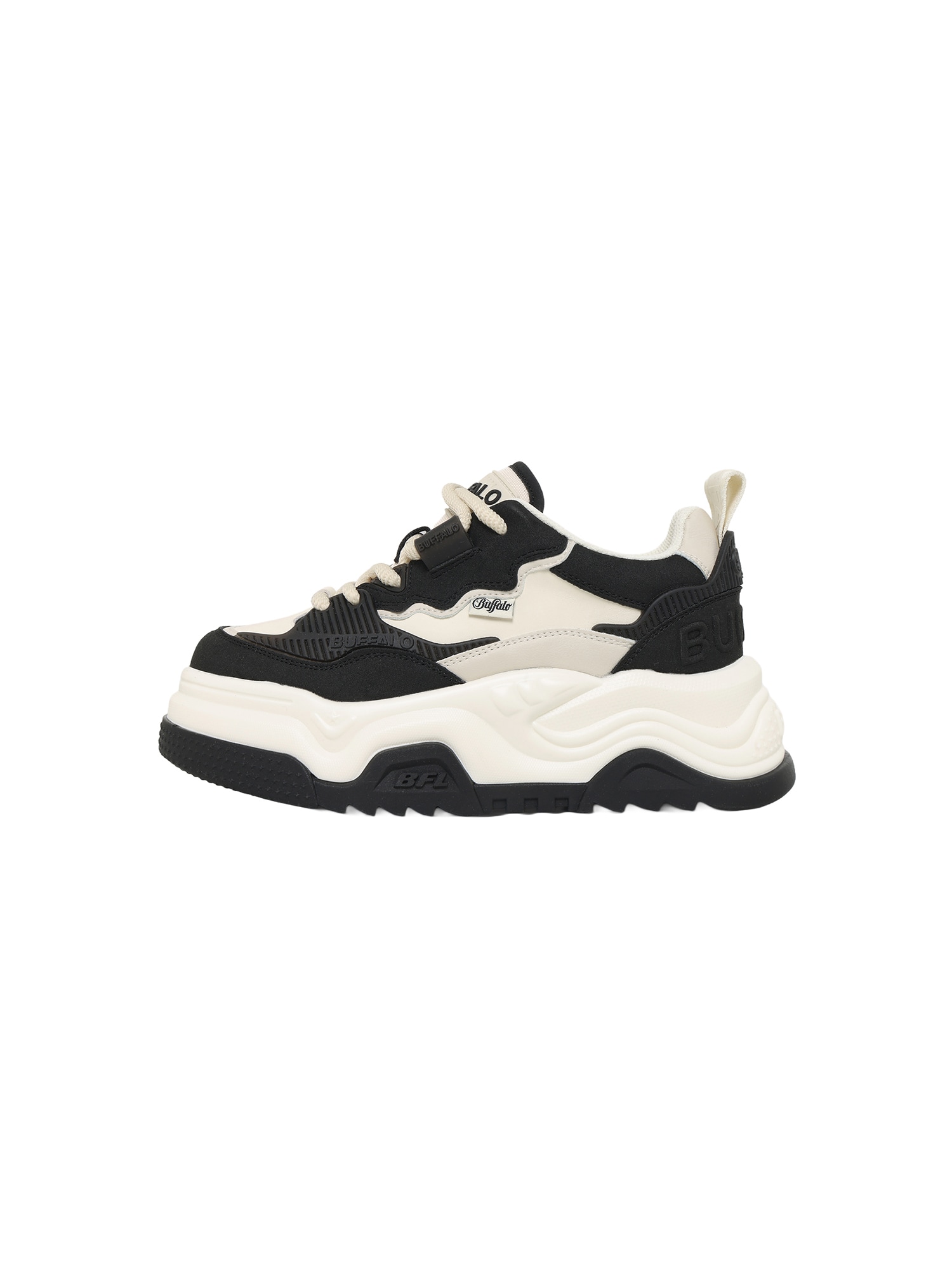 BUFFALO Sneaker low ORBIT crem / negru