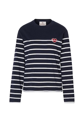 Barbour Camiseta 'Harling'  azul oscuro / blanco