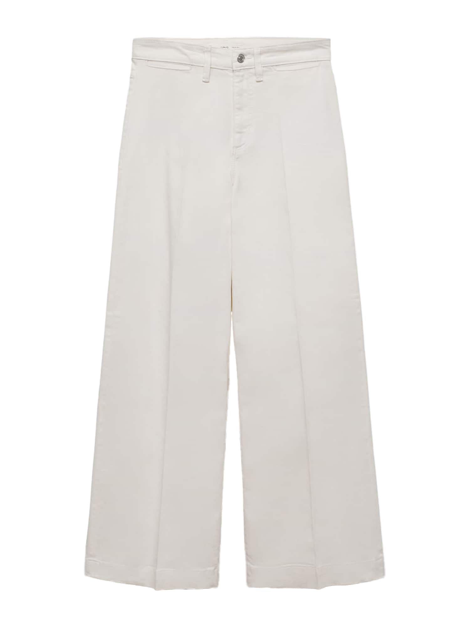 MANGO Pantaloni cu cute BEA  alb denim
