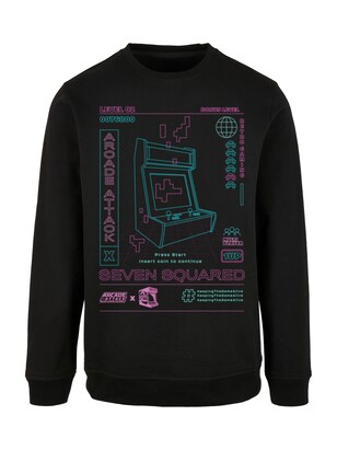 F4NT4STIC Sweatshirt ‘SEVENSQUARED’ Turquoise / Lila / Zwart