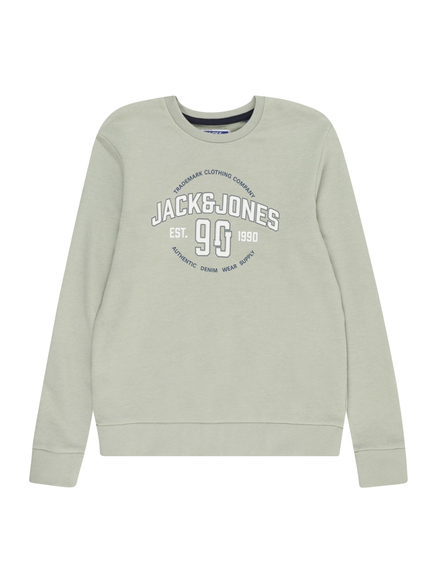 Jack & Jones Junior Športová mikina 'JJMinds'  námornícka modrá / pastelovo zelená / biela