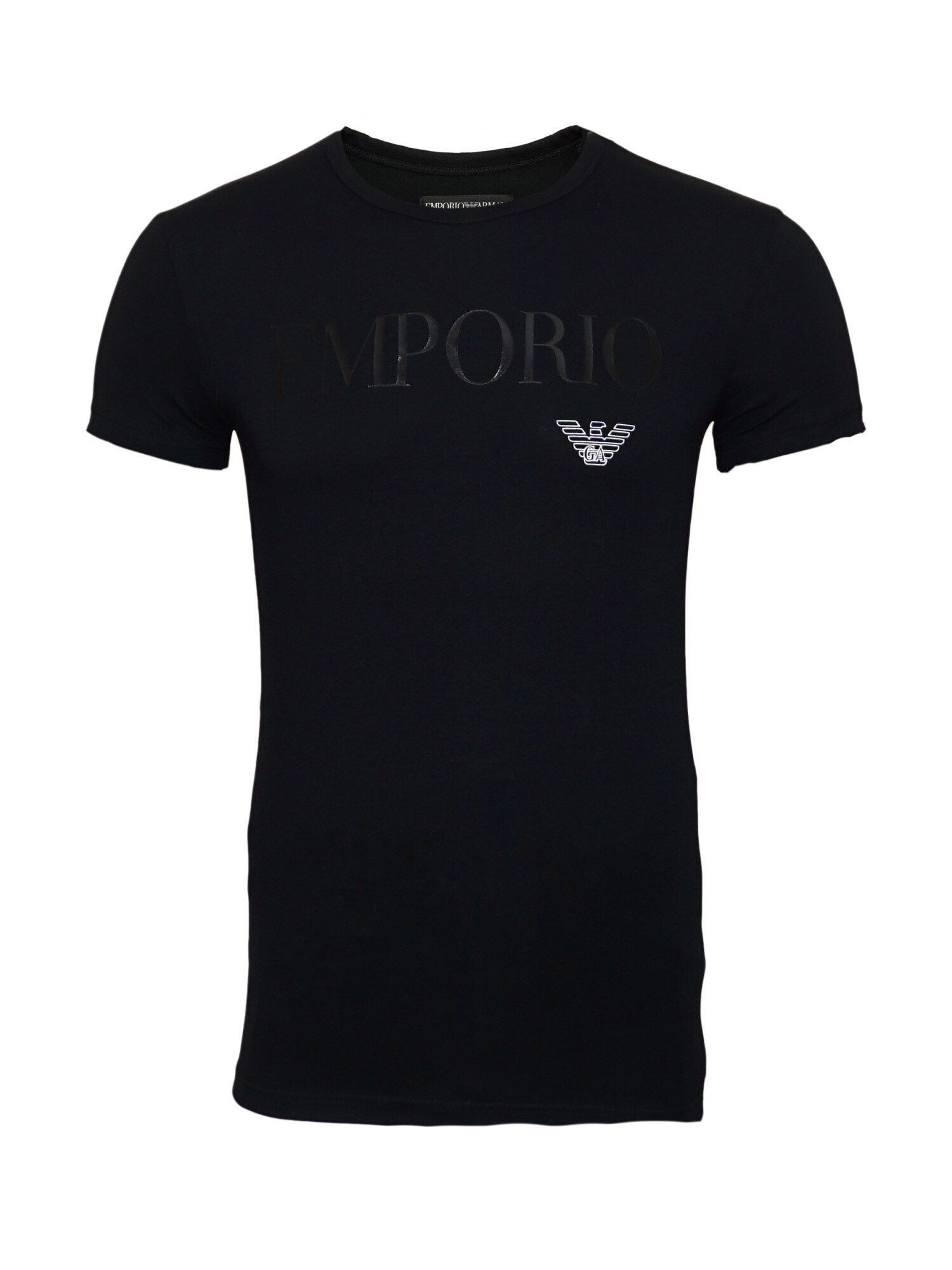 Emporio Armani Tričko tmavosivá / čierna / biela