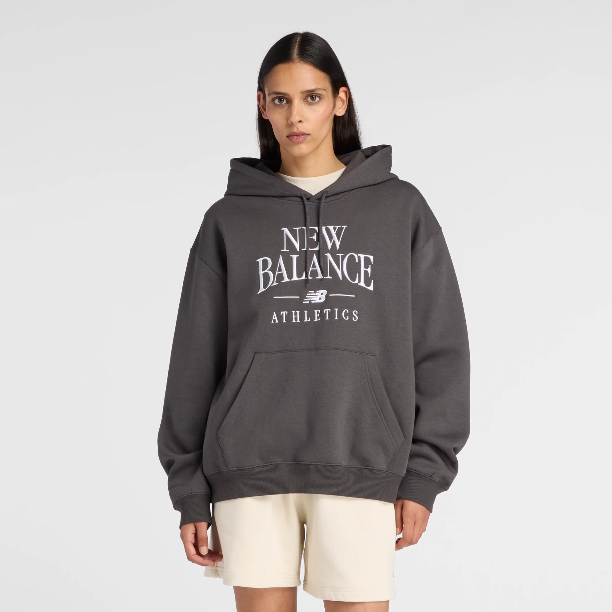 new balance Sudadera 'Trackside'  antracita / blanco