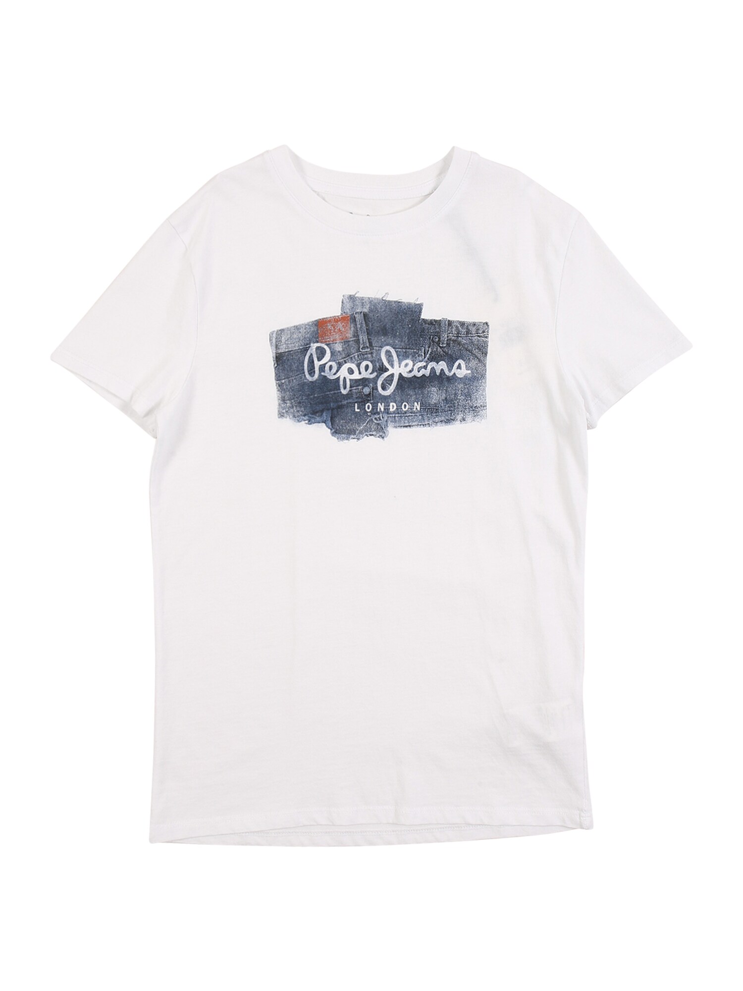Pepe Jeans Marškinėliai 'Albert'  balkšva / melsvai pilka / sidabrinė
