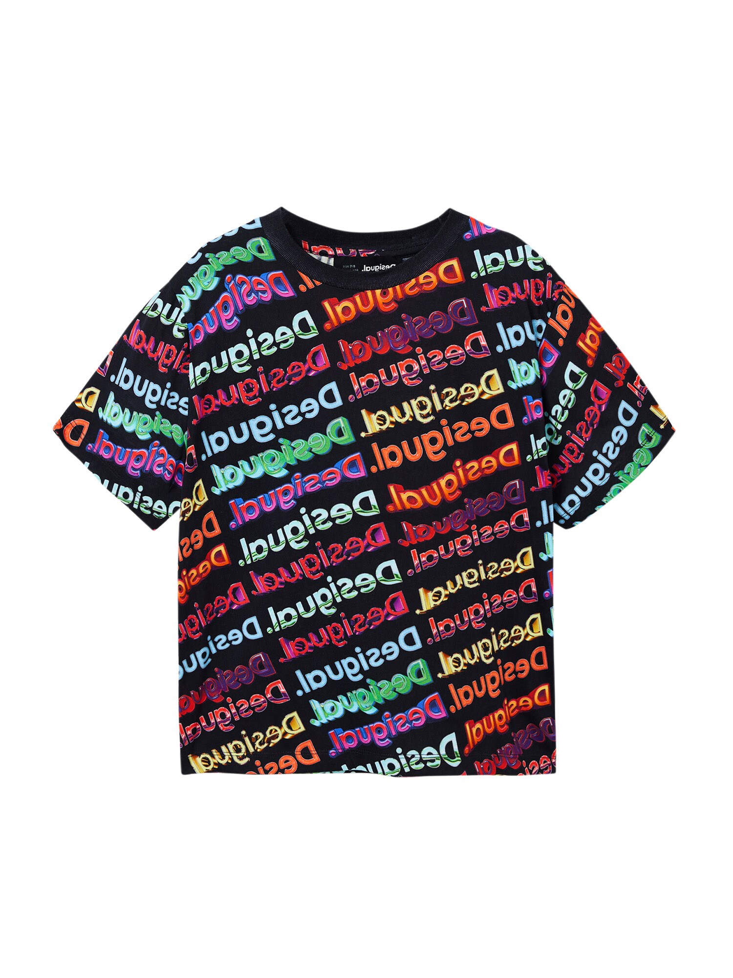 Desigual Тениска  черно