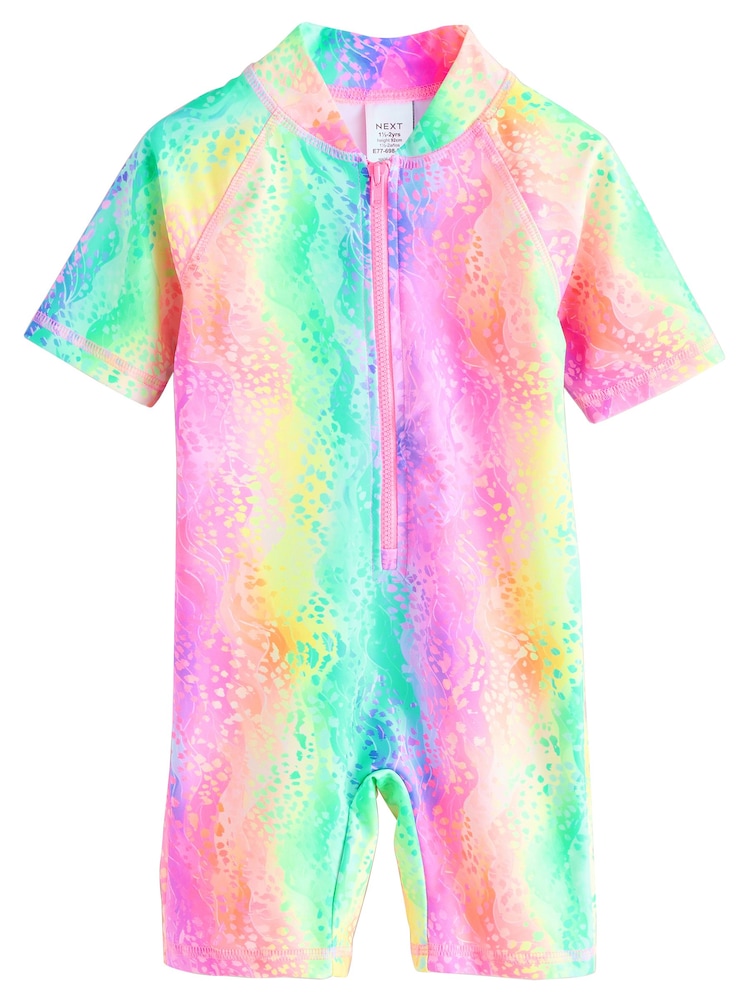 Next Badeanzug Mädchen Größe 104 hellblau / mint / hellpink / hellrot