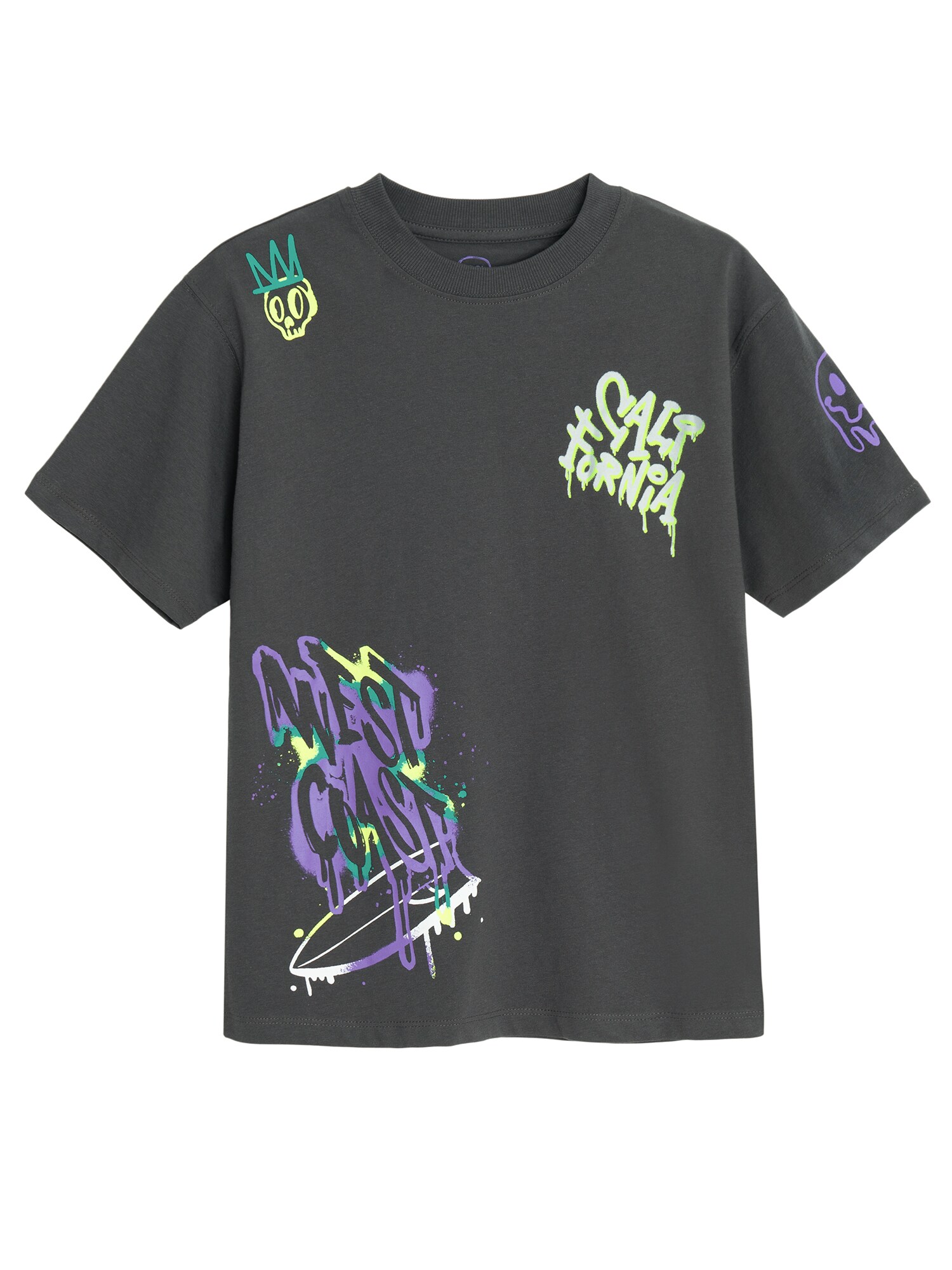 Cool Club Tricou  verde smarald / verde neon / mov închis / negru