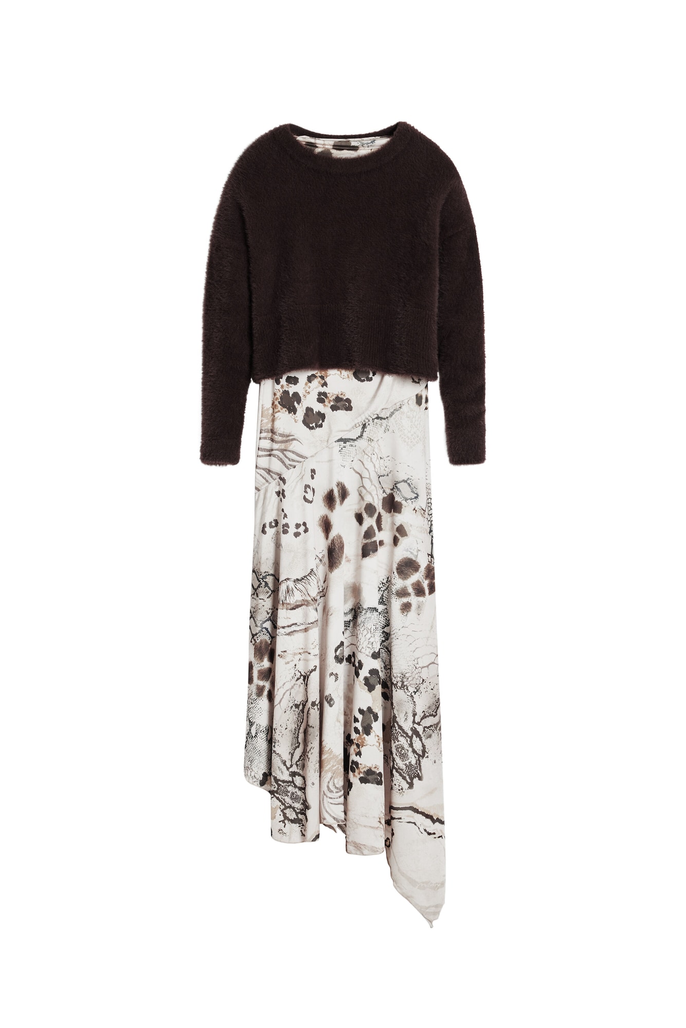 Desigual Rochie  ecru / maro deschis / maro închis