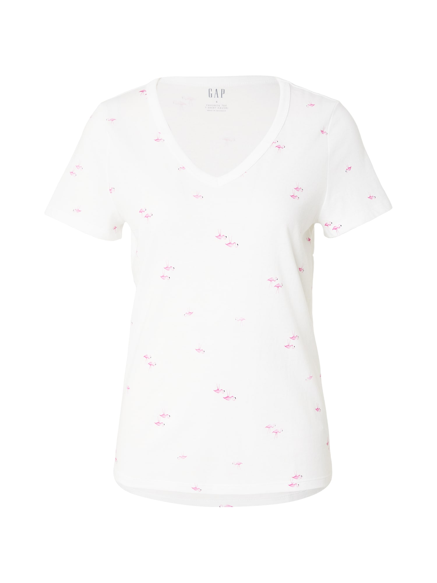 GAP Tricou roz deschis / alb