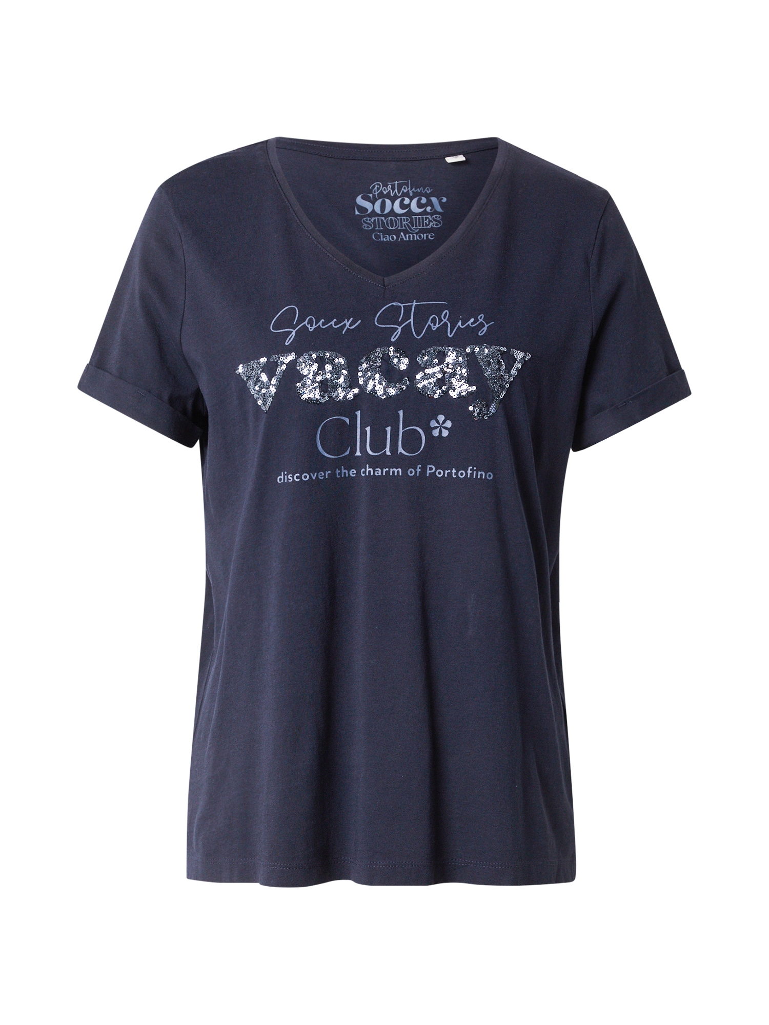 Soccx Tricou  bleumarin / albastru deschis