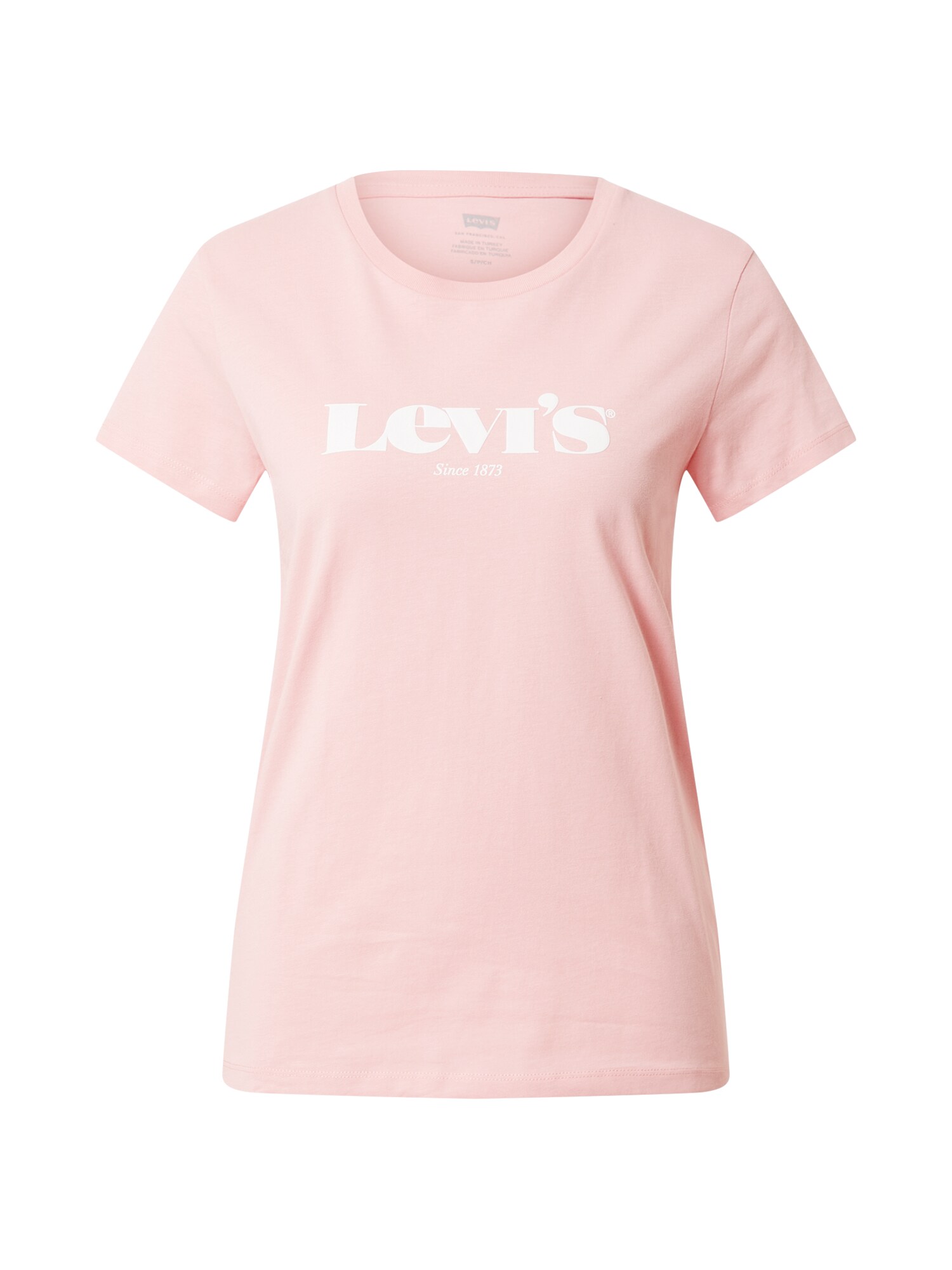 LEVI'S Тениска  бледорозово / бяло