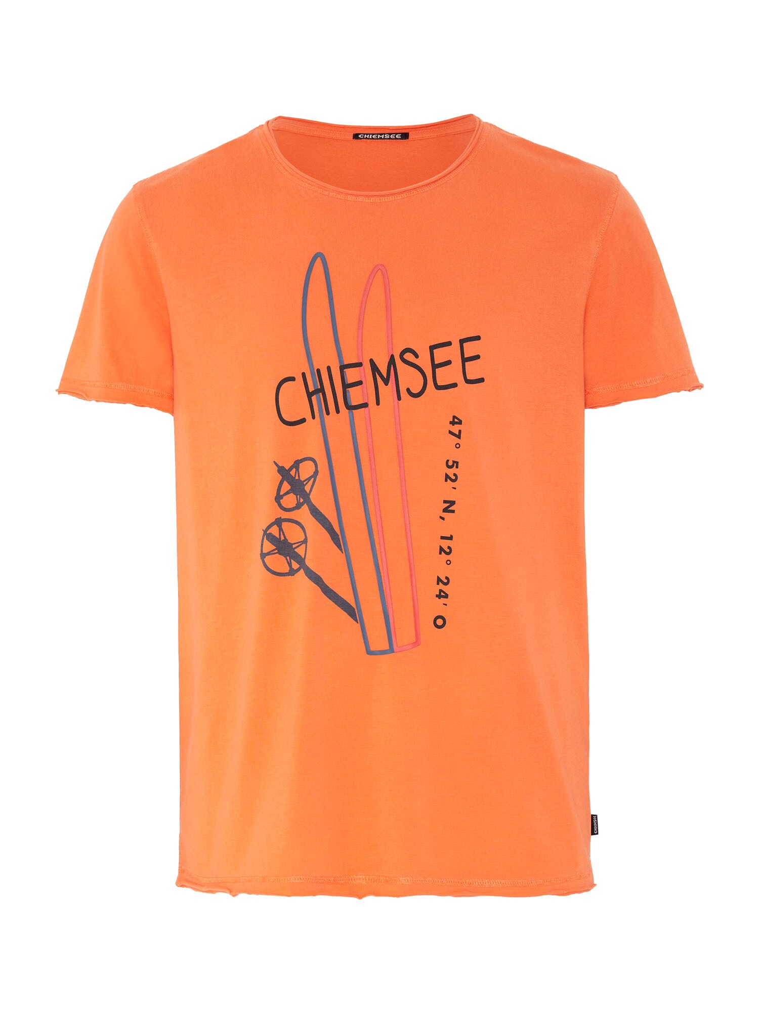 CHIEMSEE Marškinėliai 'HIMALCHULI'  oranžinė / juoda / mėlyna / rožinė