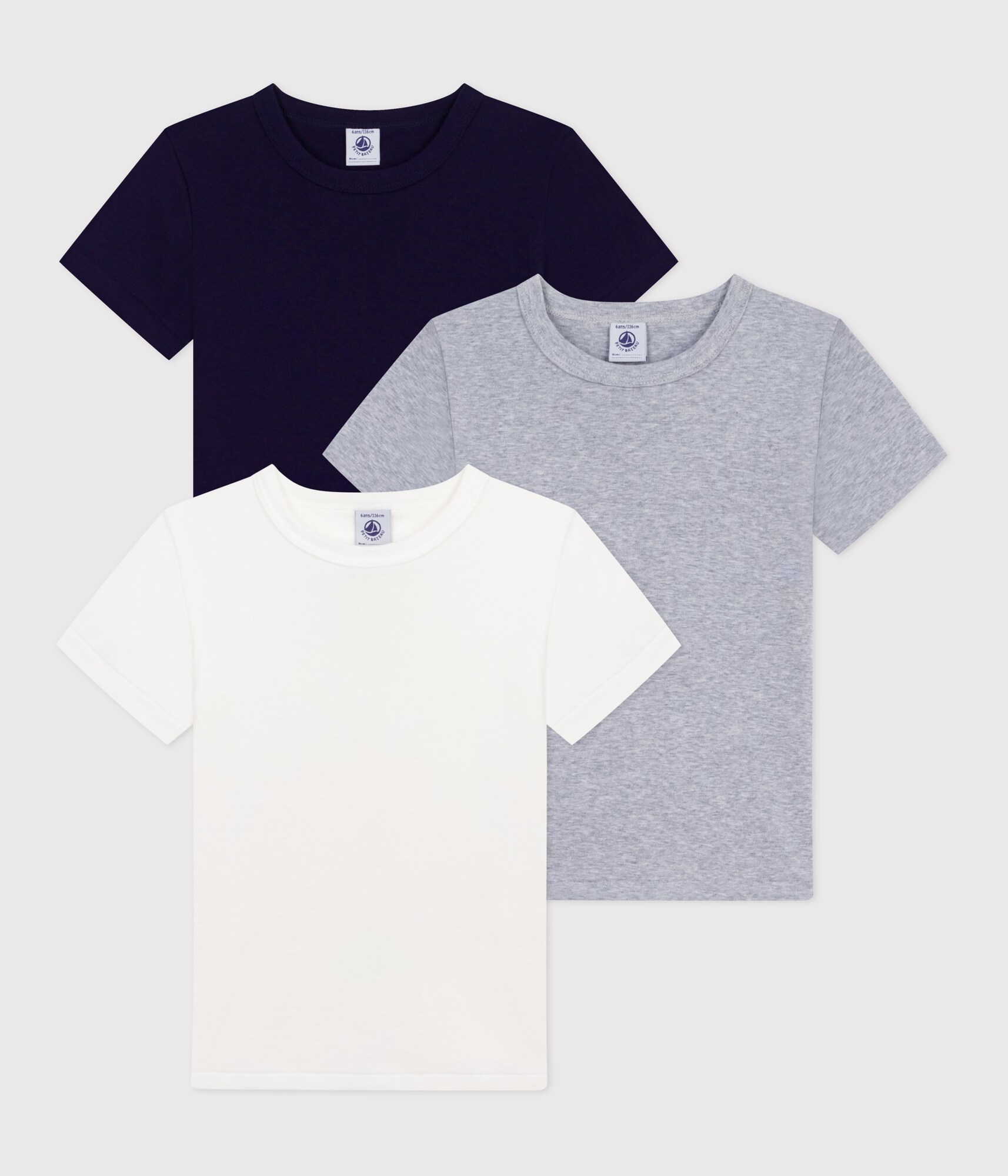 PETIT BATEAU Póló  tengerészkék / szürke / fehér akciós termékkép 1