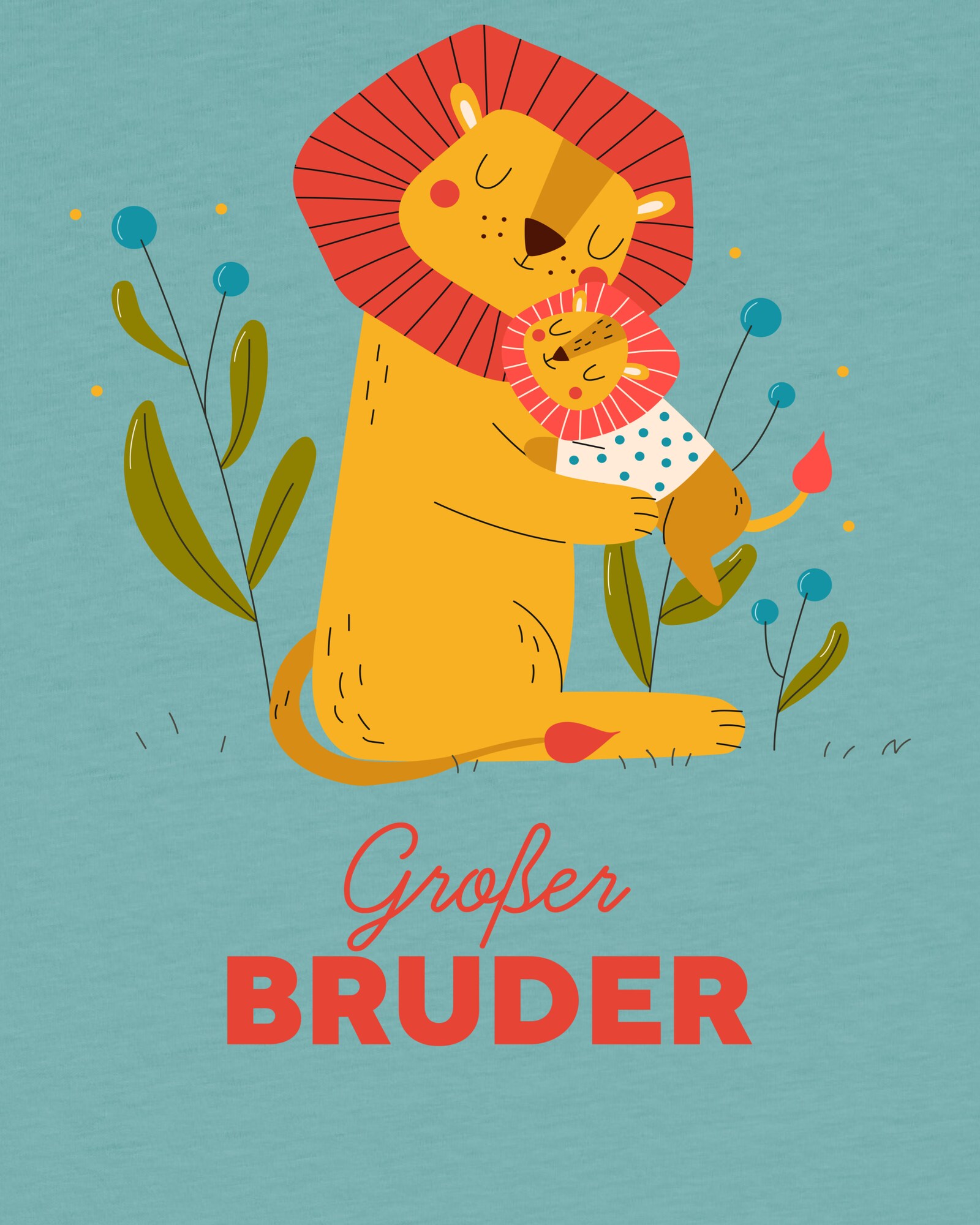 Thumbnail - watabout.kids T-Shirt Löwen Großer Bruder