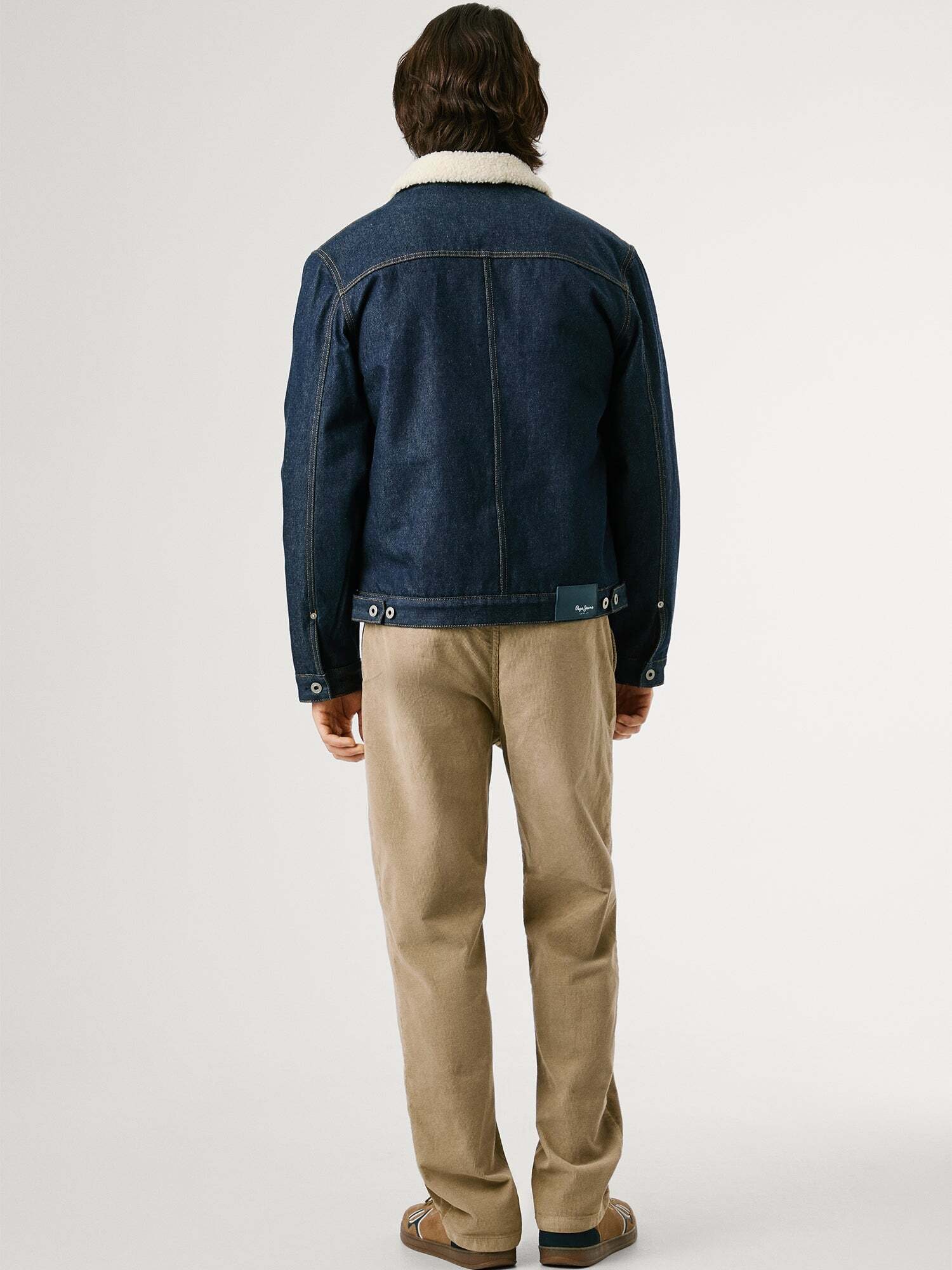 Pepe Jeans Chaqueta de entretiempo 'JKT HORSHAM BORG RINSE '  azul denim / blanco – imagen 4