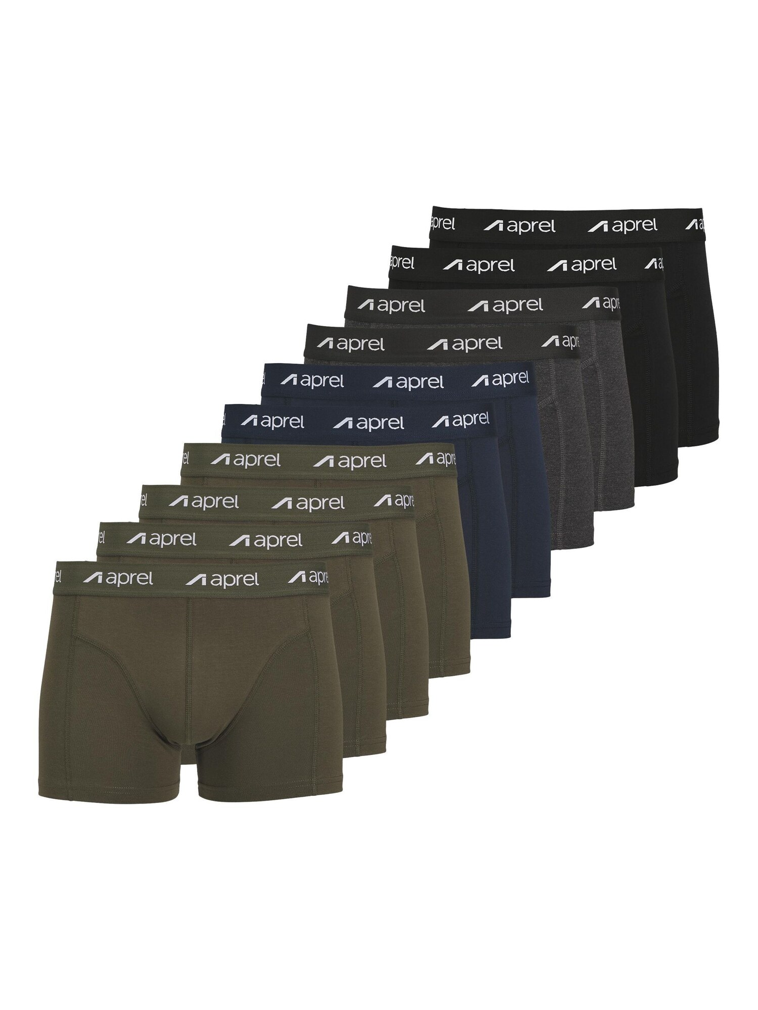 aprel Boxeri  albastru marin / gri amestecat / oliv / negru