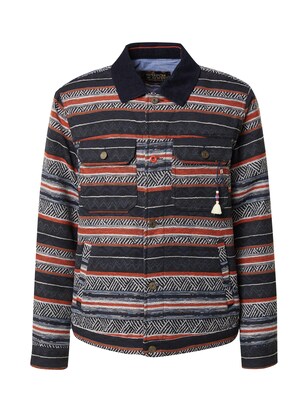 Scotch & Soda Tussenjas Donkergrijs / Oranje / Zwart / Wit