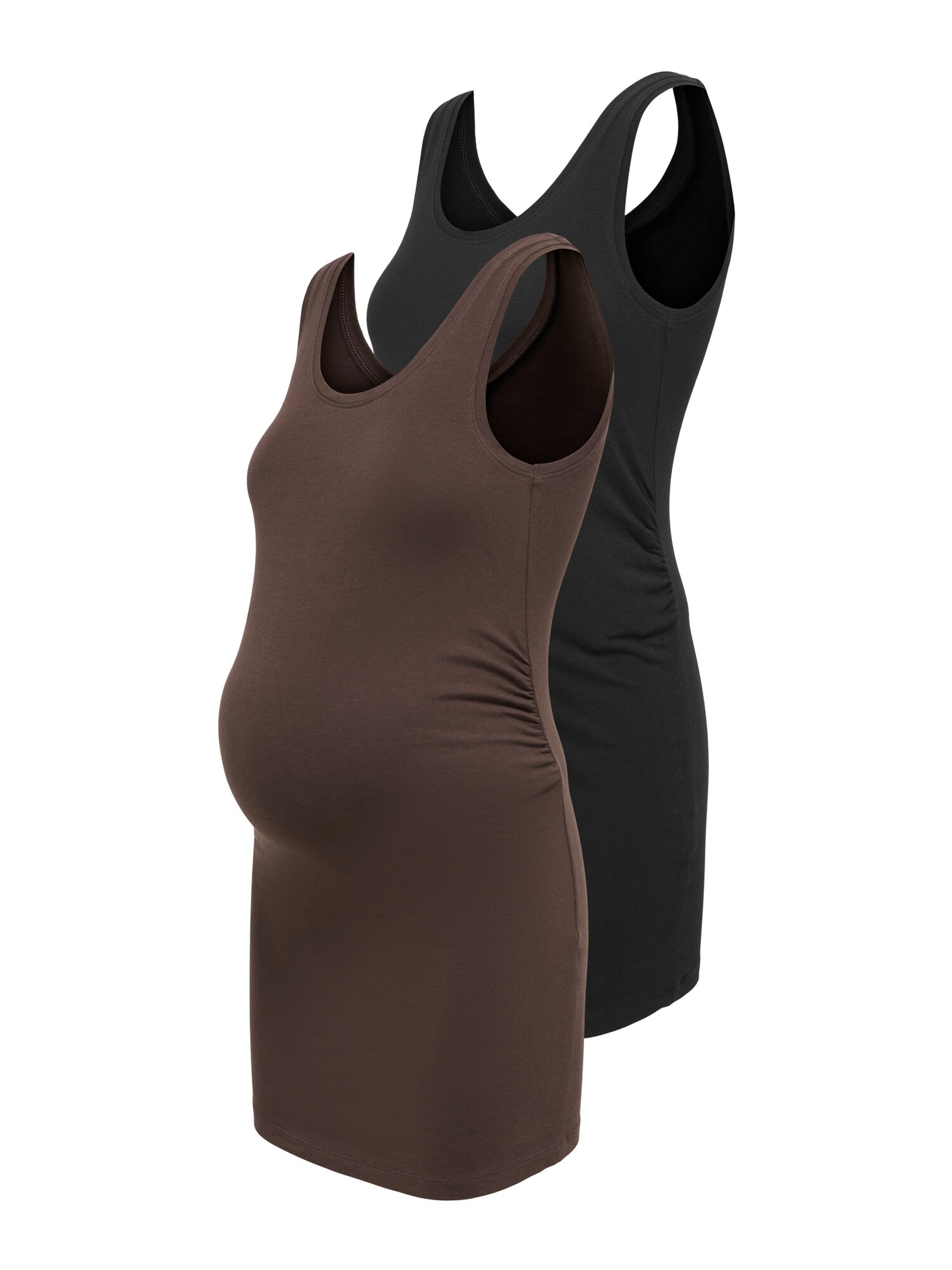 Only Maternity Top 'Olmlovely' Chocoladebruin / Zwart