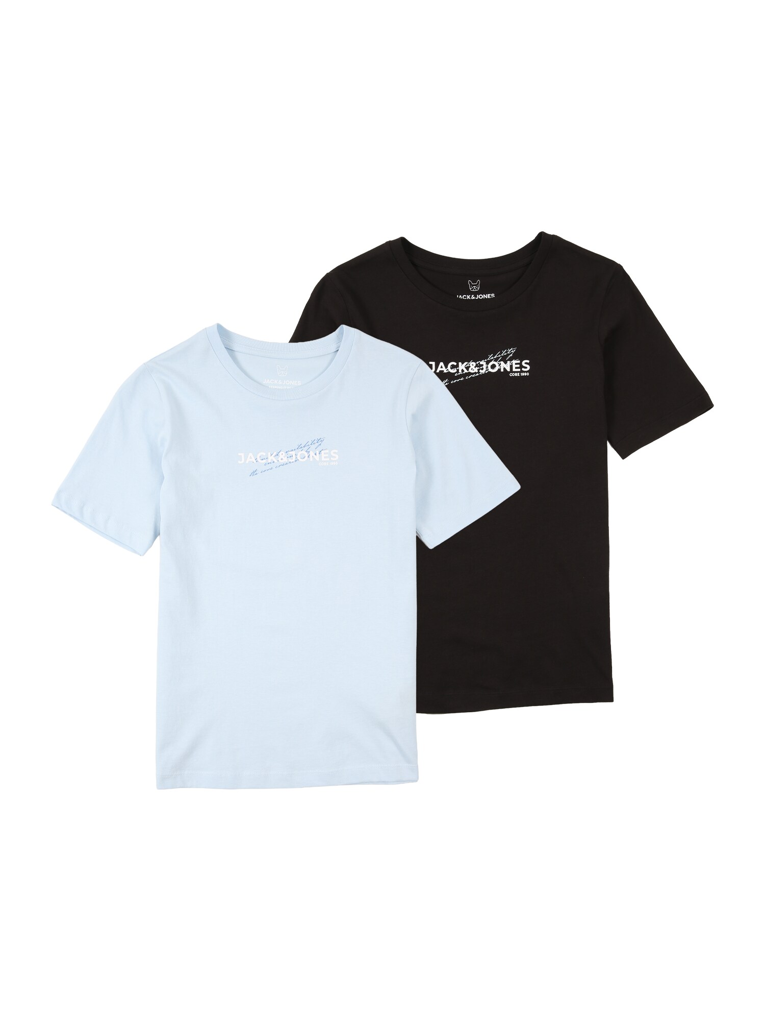 Jack & Jones Junior Tricou 'JCOETERNA'  albastru deschis / negru
