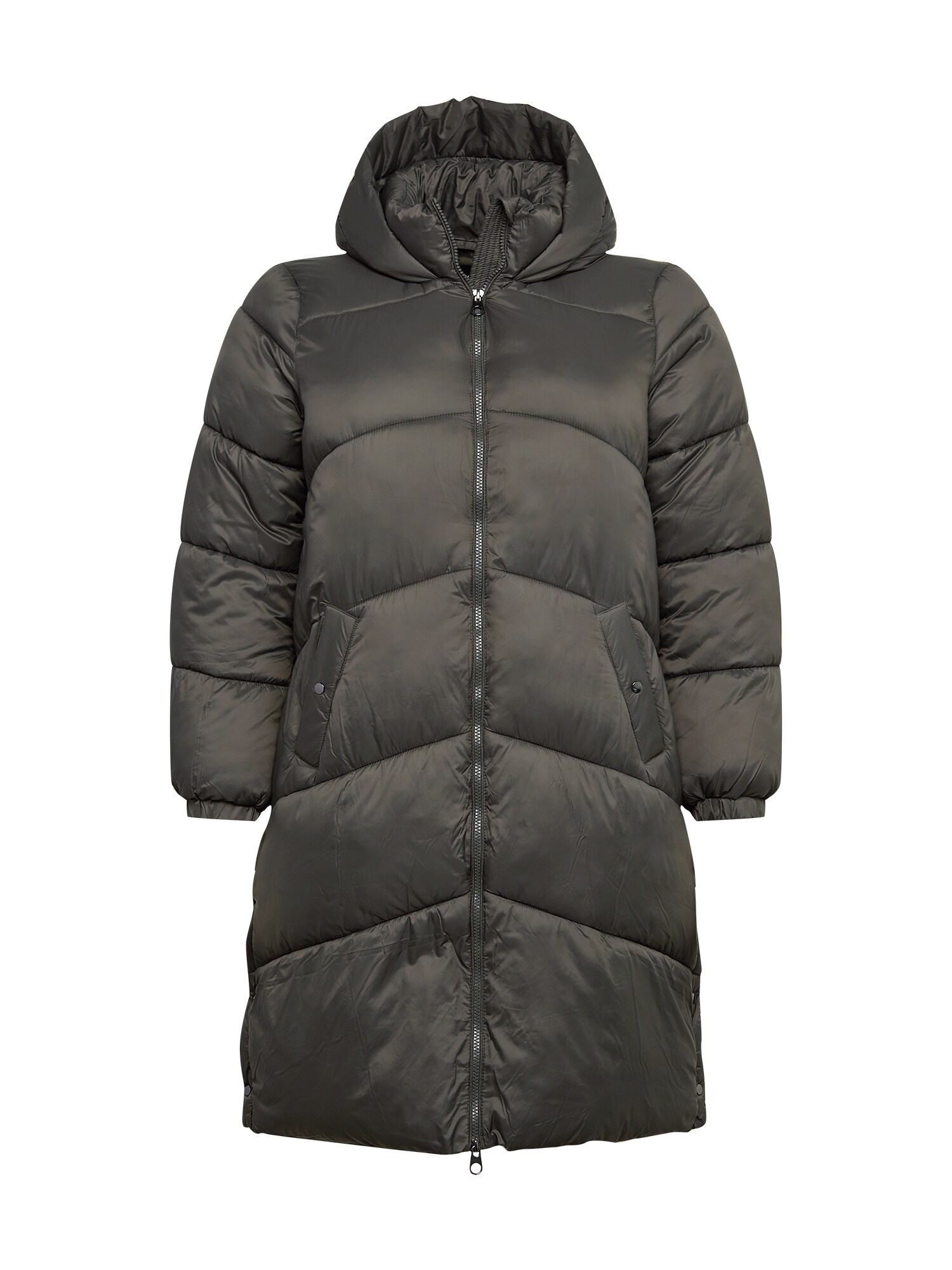 Vero Moda Curve Žieminis paltas 'Upsala'  tamsiai pilka