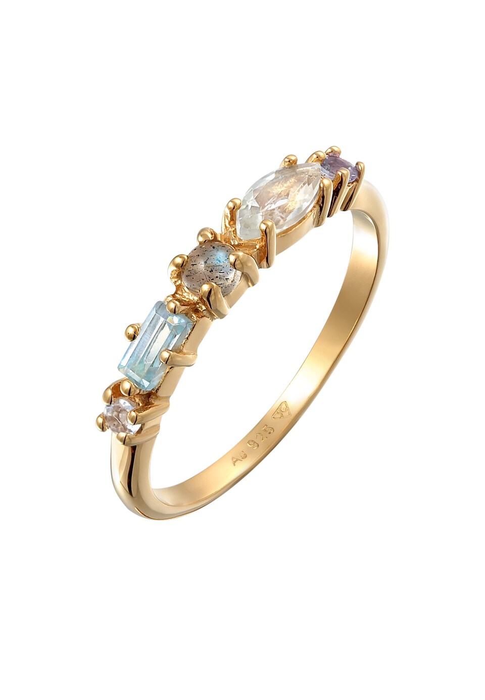 Ring ljusblå / guld